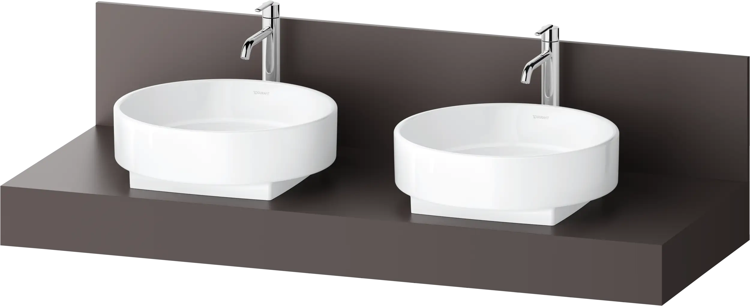 Balcoon 55 1/8'' Wall Mount Engineered Wood, with Two Sink Cutouts