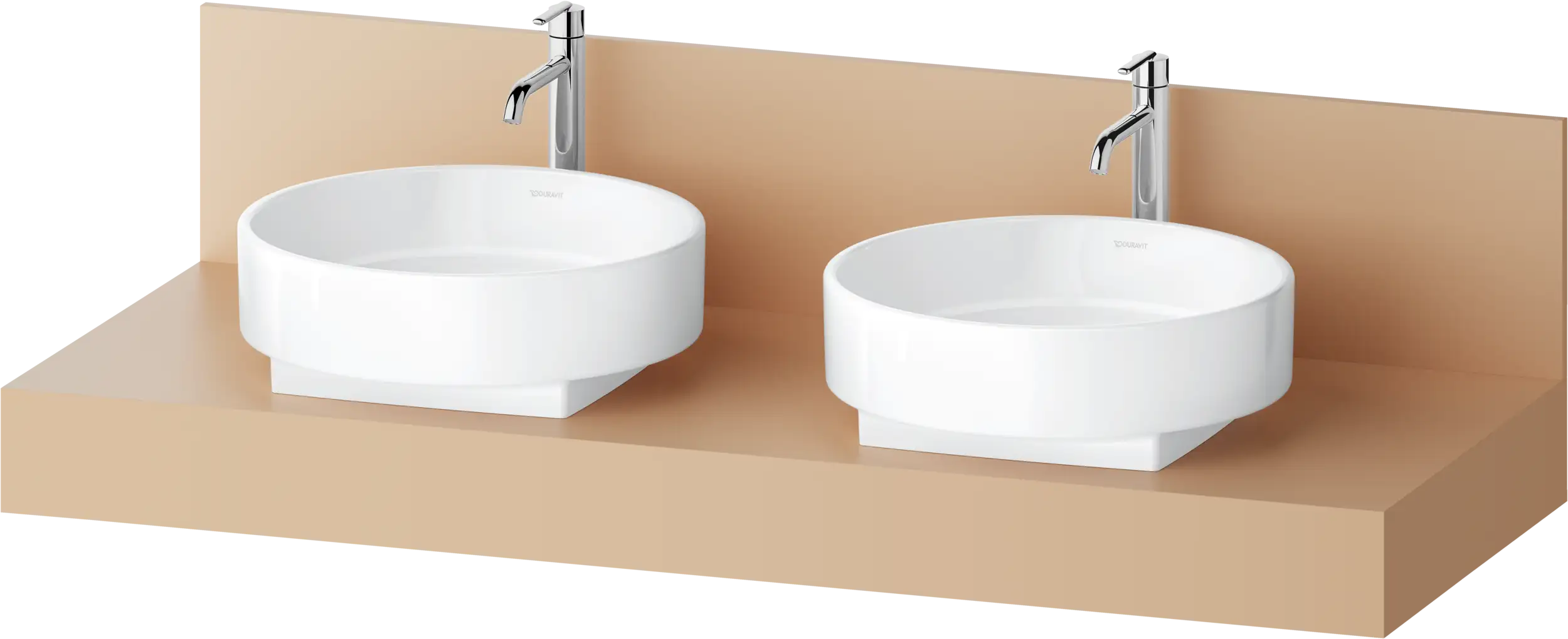 Balcoon 55 1/8'' Wall Mount Engineered Wood, with Two Sink Cutouts