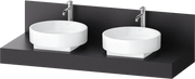 Balcoon 59'' Wall Mount Engineered Wood, with Two Sink Cutouts