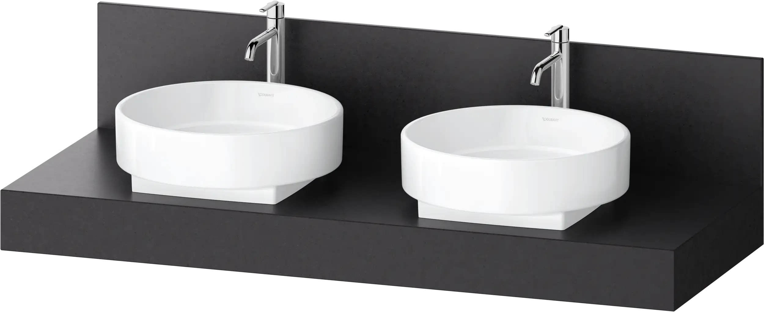 Balcoon 59'' Wall Mount Engineered Wood, with Two Sink Cutouts