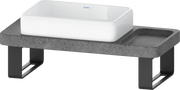 Duravit Qatego 39 3/8'' Console Sink in White and Lavica Stone, with Overflow, Support Brackets Included