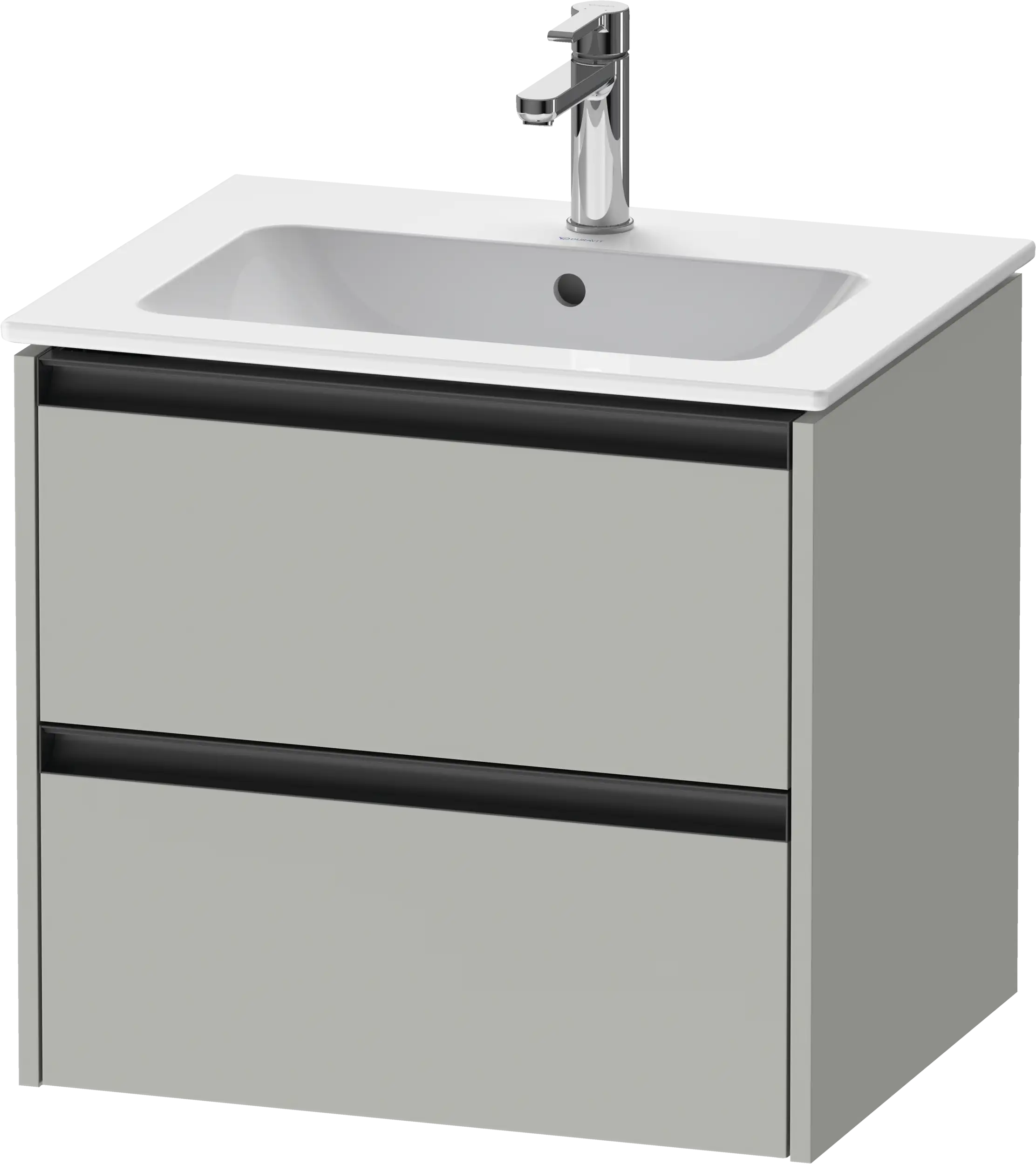 Duravit Ketho.2 24'' Wall Mount Two Drawer Single Vanity Cabinet, Sink Sold Separately