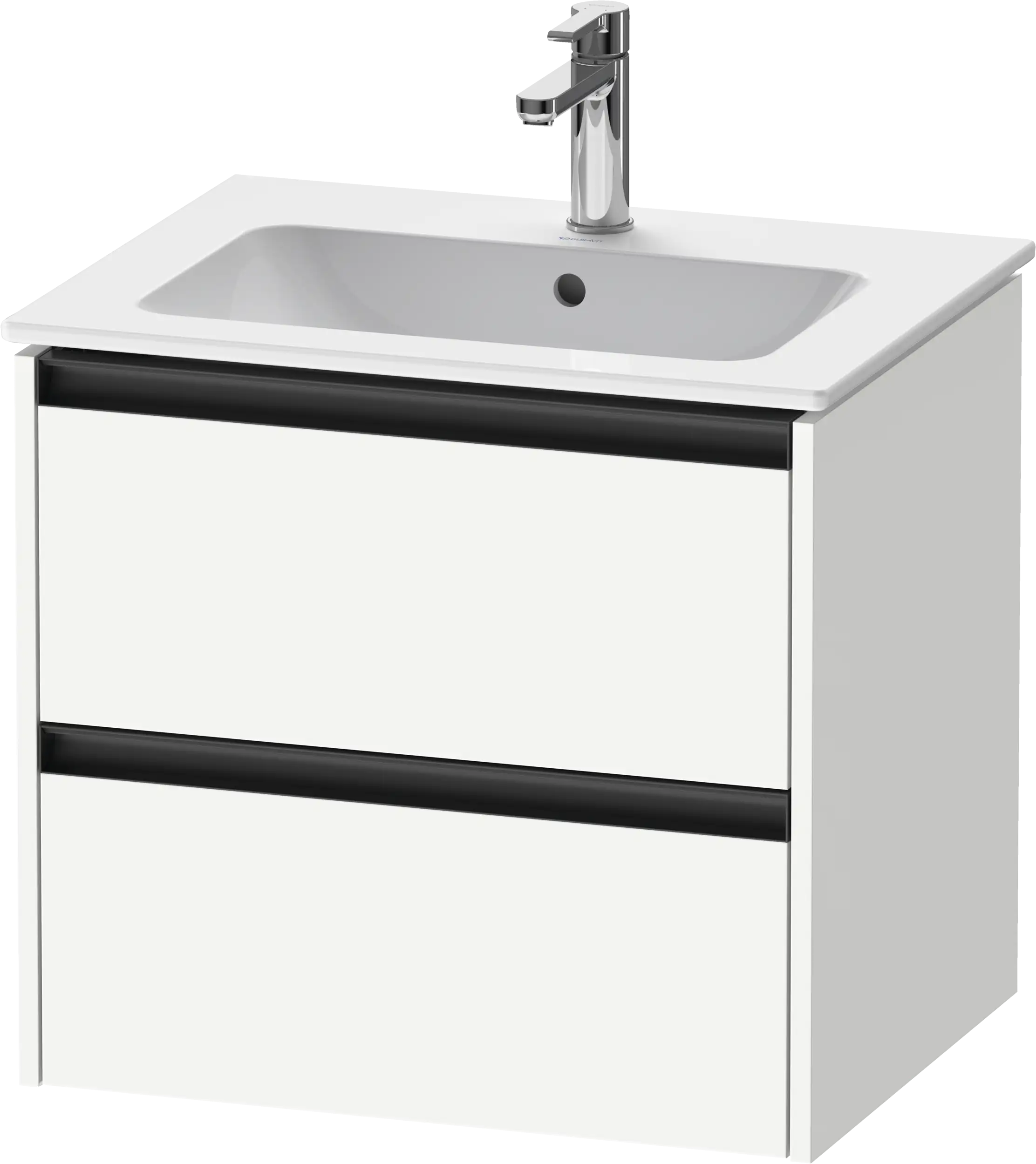 Duravit Ketho.2 24'' Wall Mount Two Drawer Single Vanity Cabinet, Sink Sold Separately