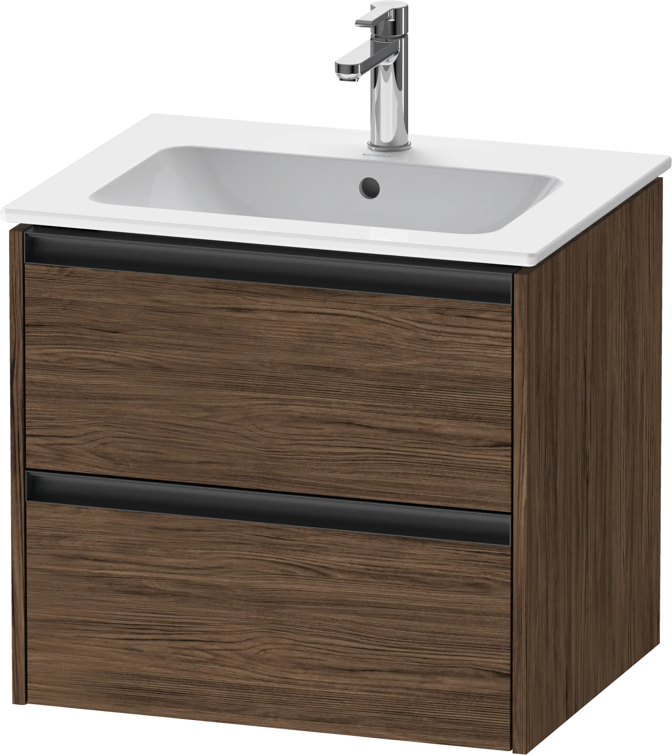 Duravit Ketho.2 24'' Wall Mount Two Drawer Single Vanity Cabinet, Sink Sold Separately