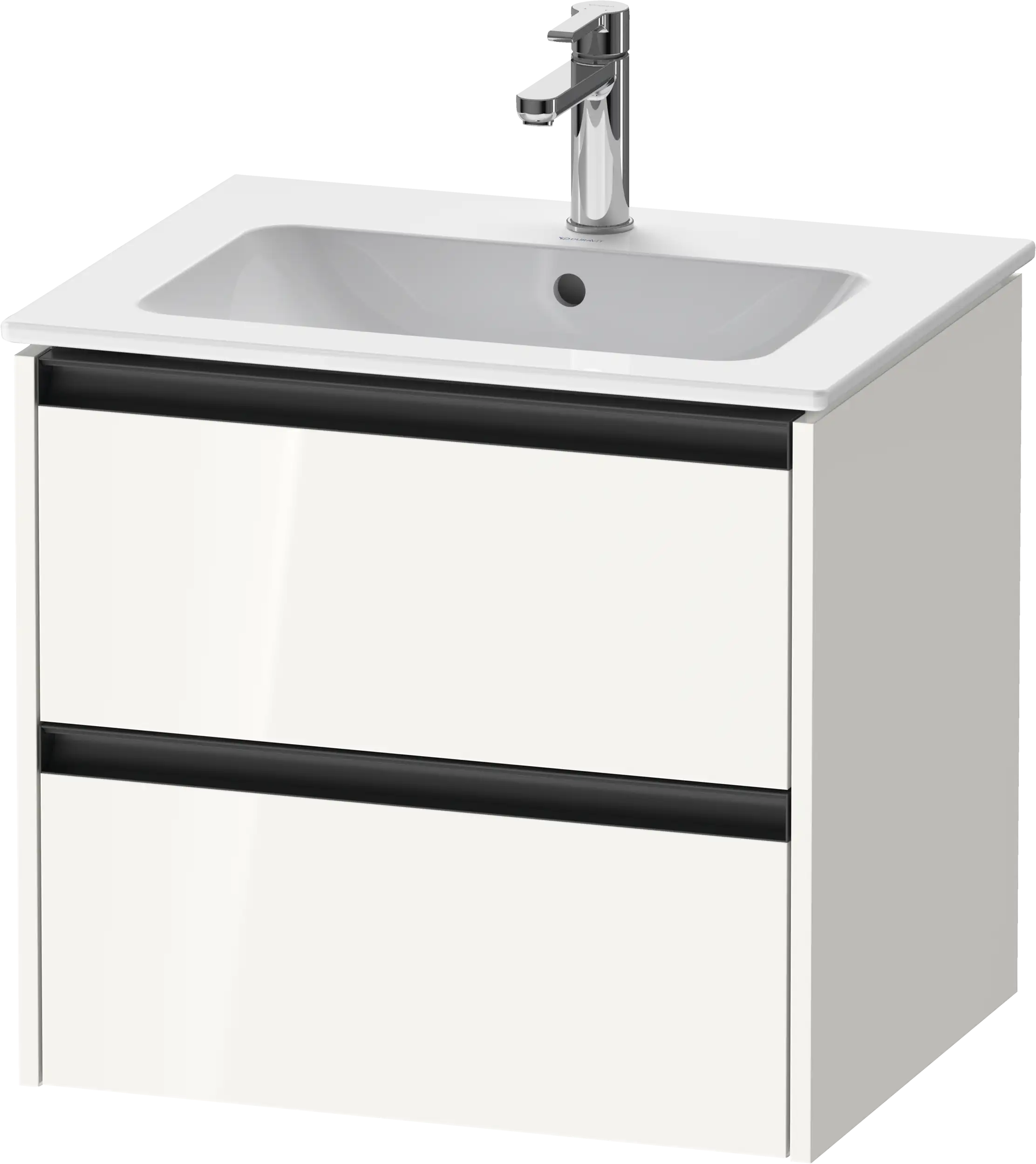 Duravit Ketho.2 24'' Wall Mount Two Drawer Single Vanity Cabinet, Sink Sold Separately
