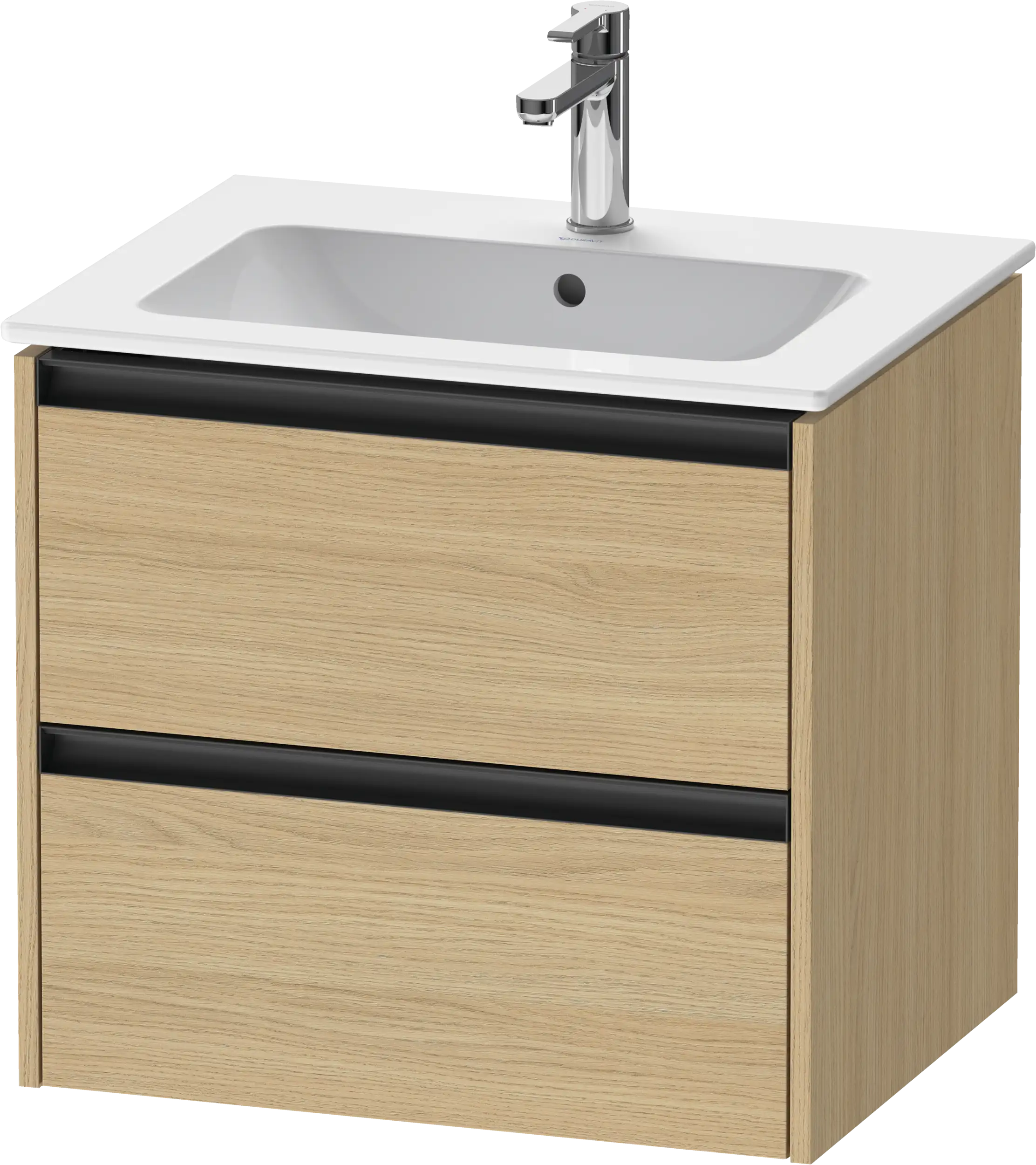 Duravit Ketho.2 24'' Wall Mount Two Drawer Single Vanity Cabinet, Sink Sold Separately
