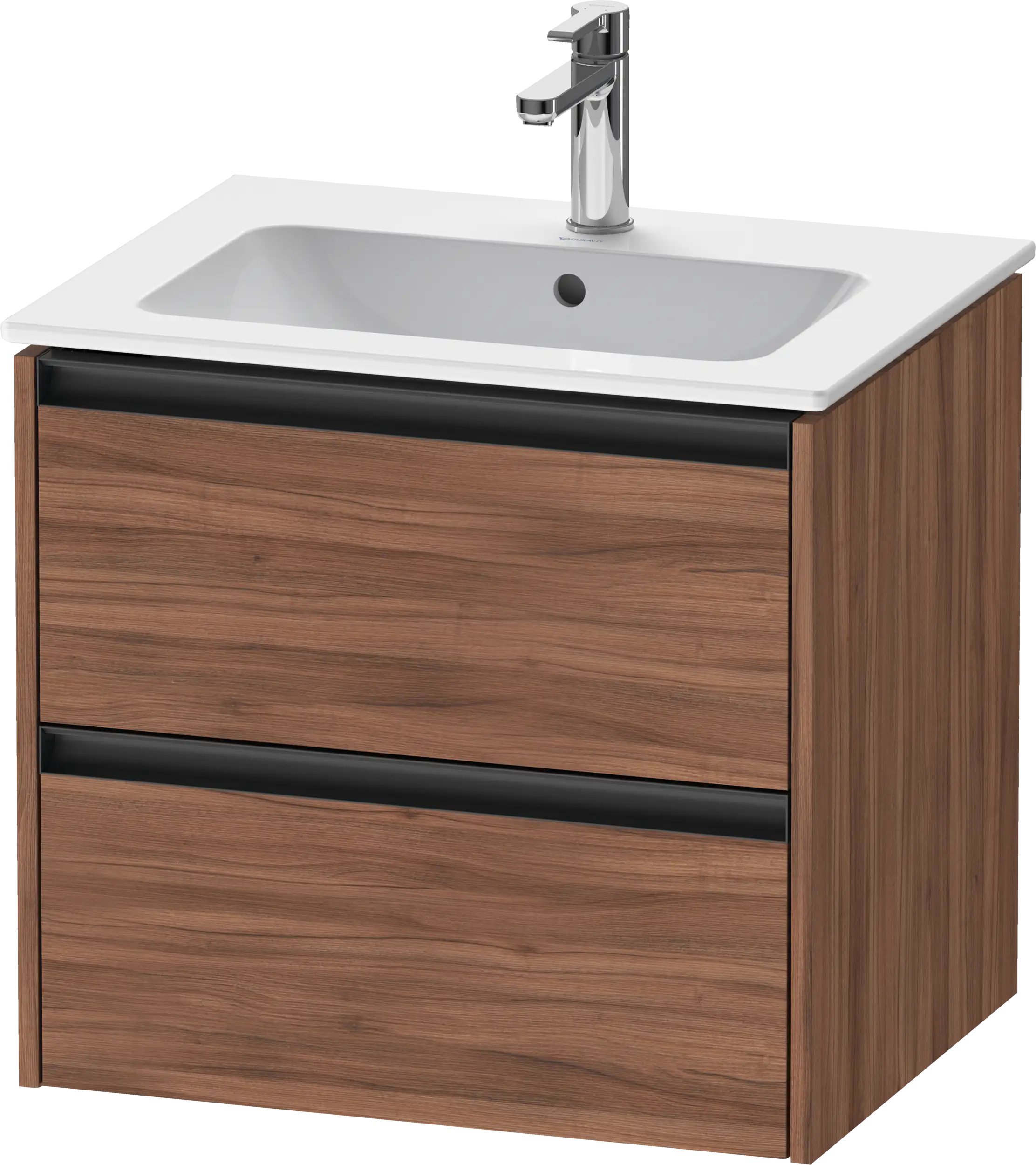 Duravit Ketho.2 24'' Wall Mount Two Drawer Single Vanity Cabinet, Sink Sold Separately