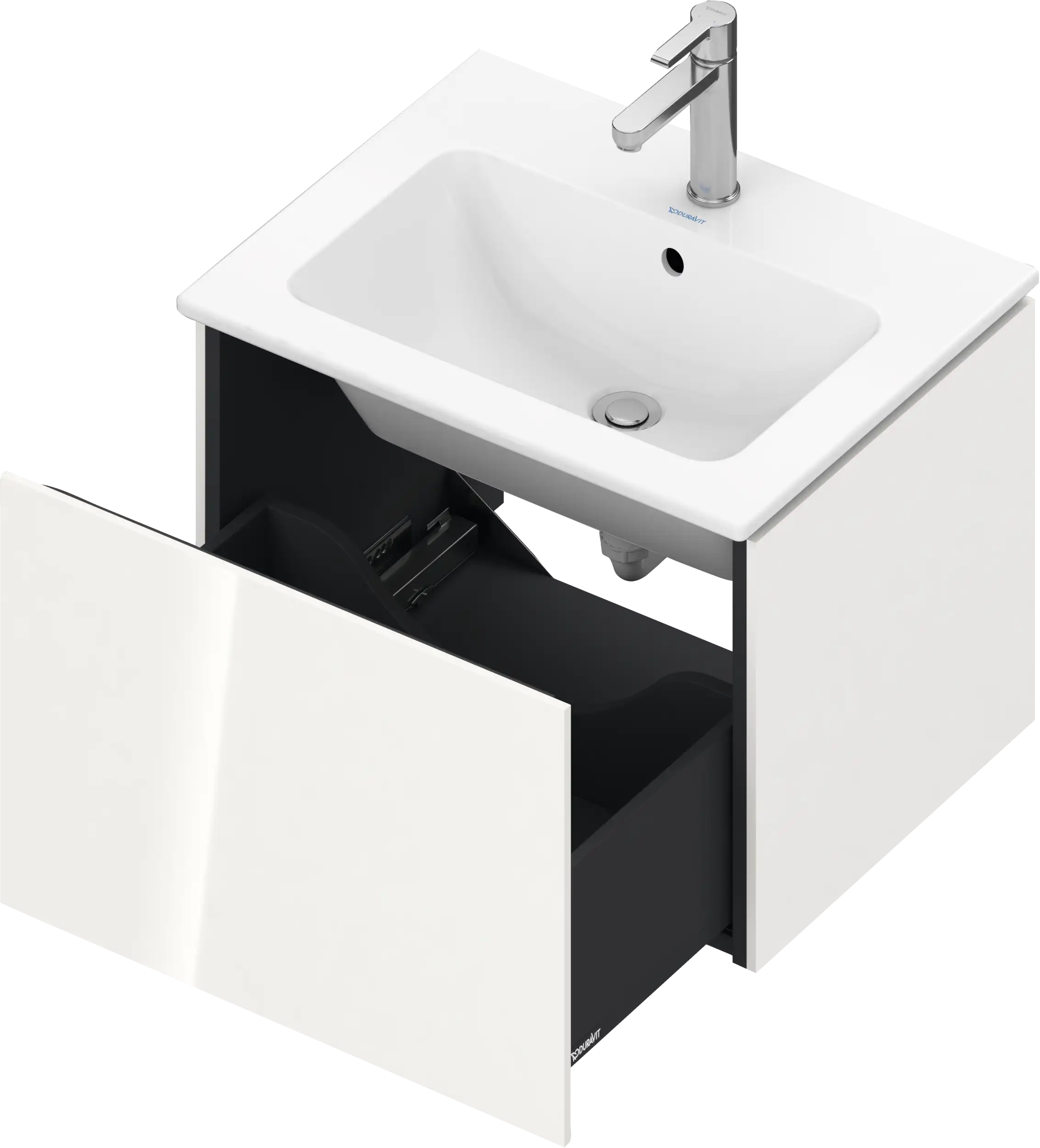 Duravit L-Cube 24 3/8'' Wall Mount One Drawer Single Vanity Cabinet, Sink Sold Separately