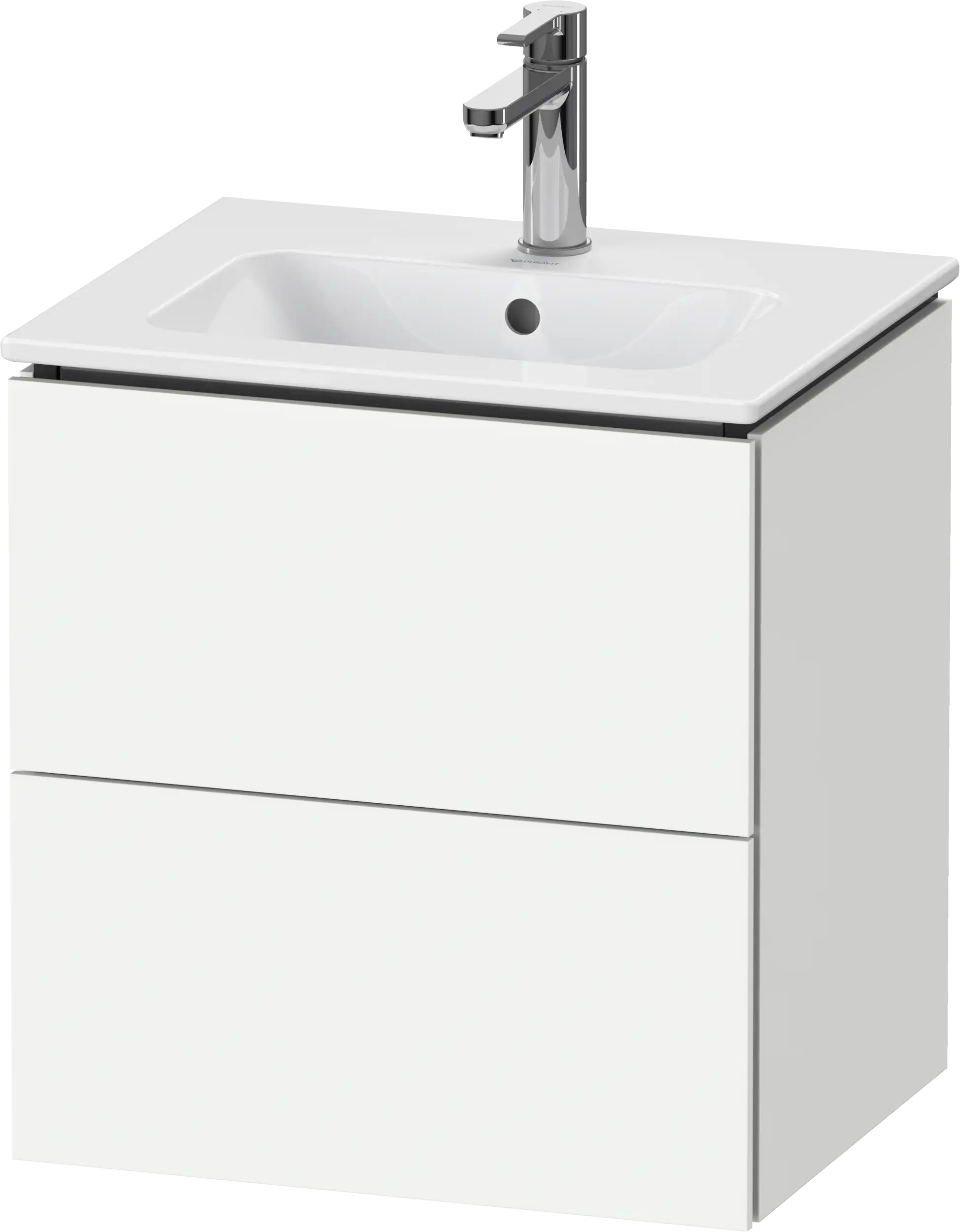 Duravit L-Cube 20 1/2'' Wall Mount Two Drawer Single Vanity Cabinet, Sink Sold Separately