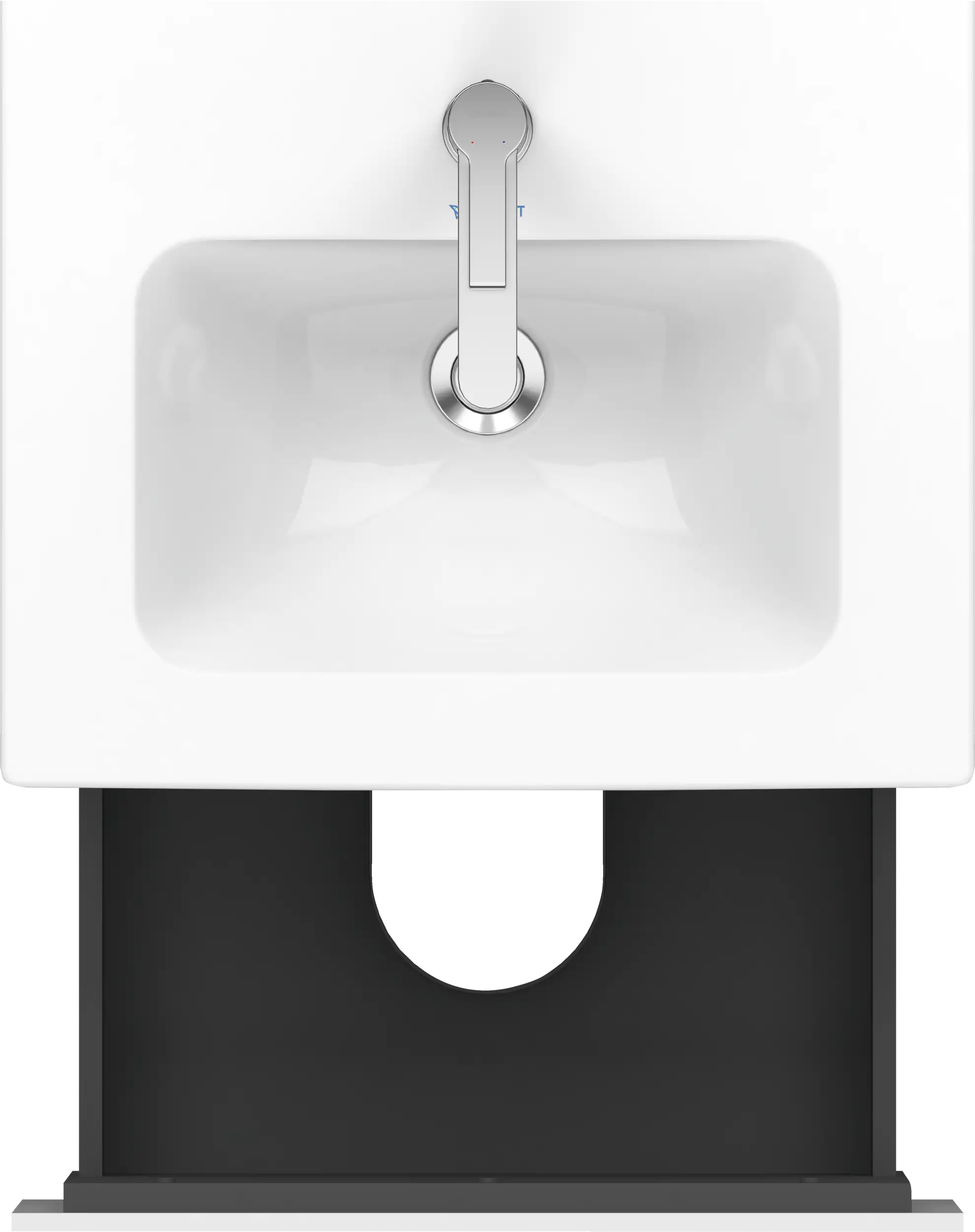 Duravit L-Cube 20 1/2'' Wall Mount Two Drawer Single Vanity Cabinet, Sink Sold Separately