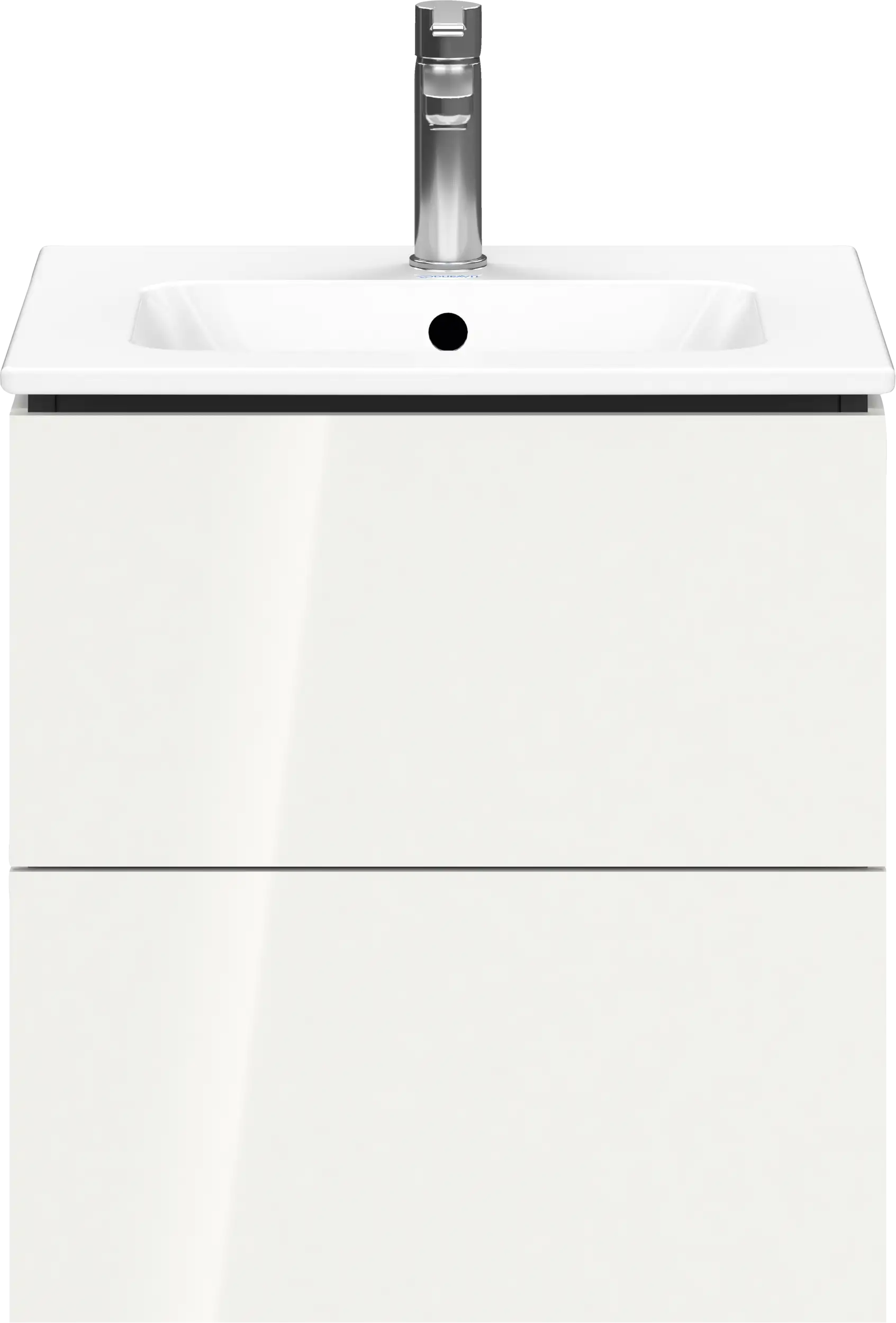 Duravit L-Cube 20 1/2'' Wall Mount Two Drawer Single Vanity Cabinet, Sink Sold Separately