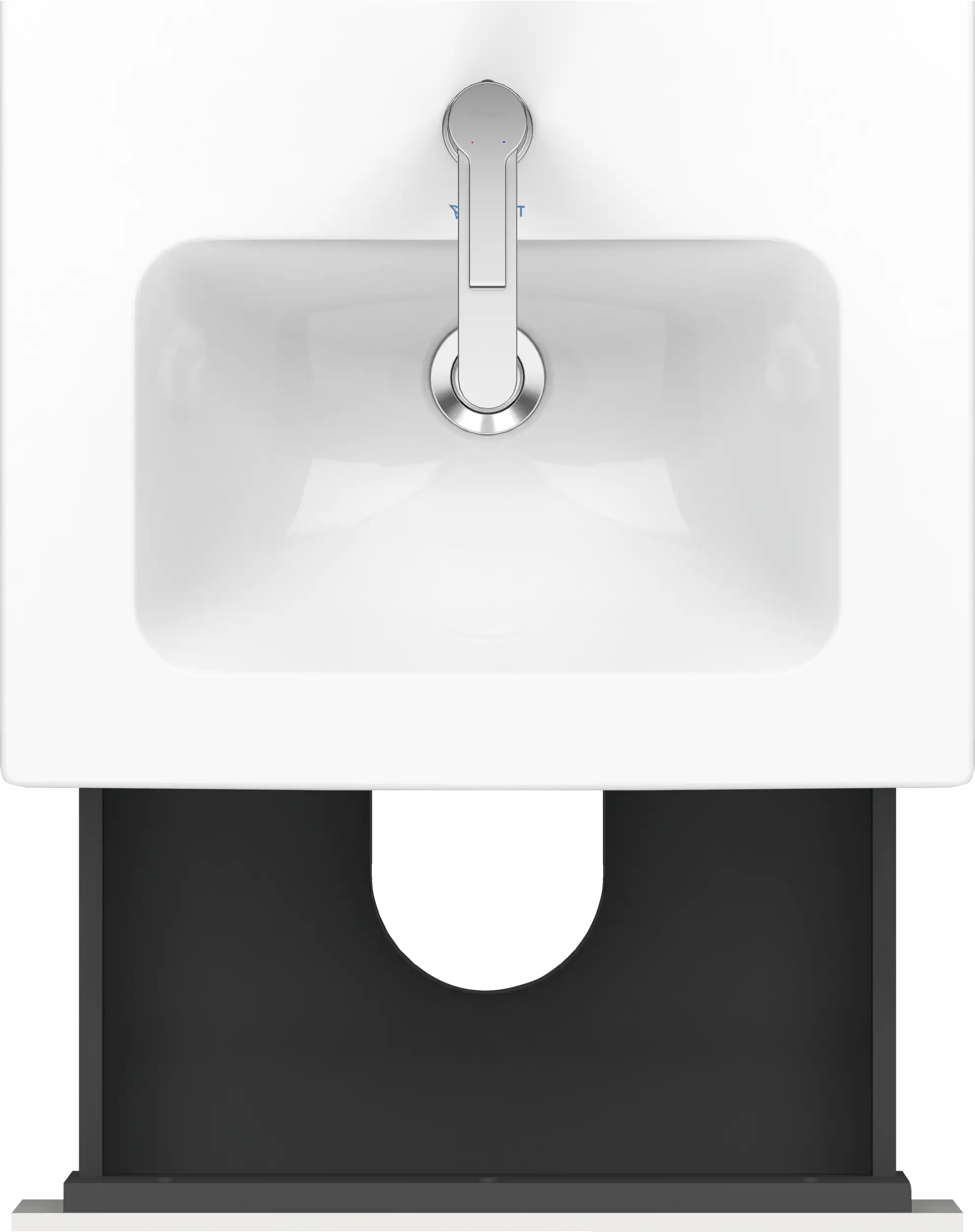 Duravit L-Cube 20 1/2'' Wall Mount Two Drawer Single Vanity Cabinet, Sink Sold Separately