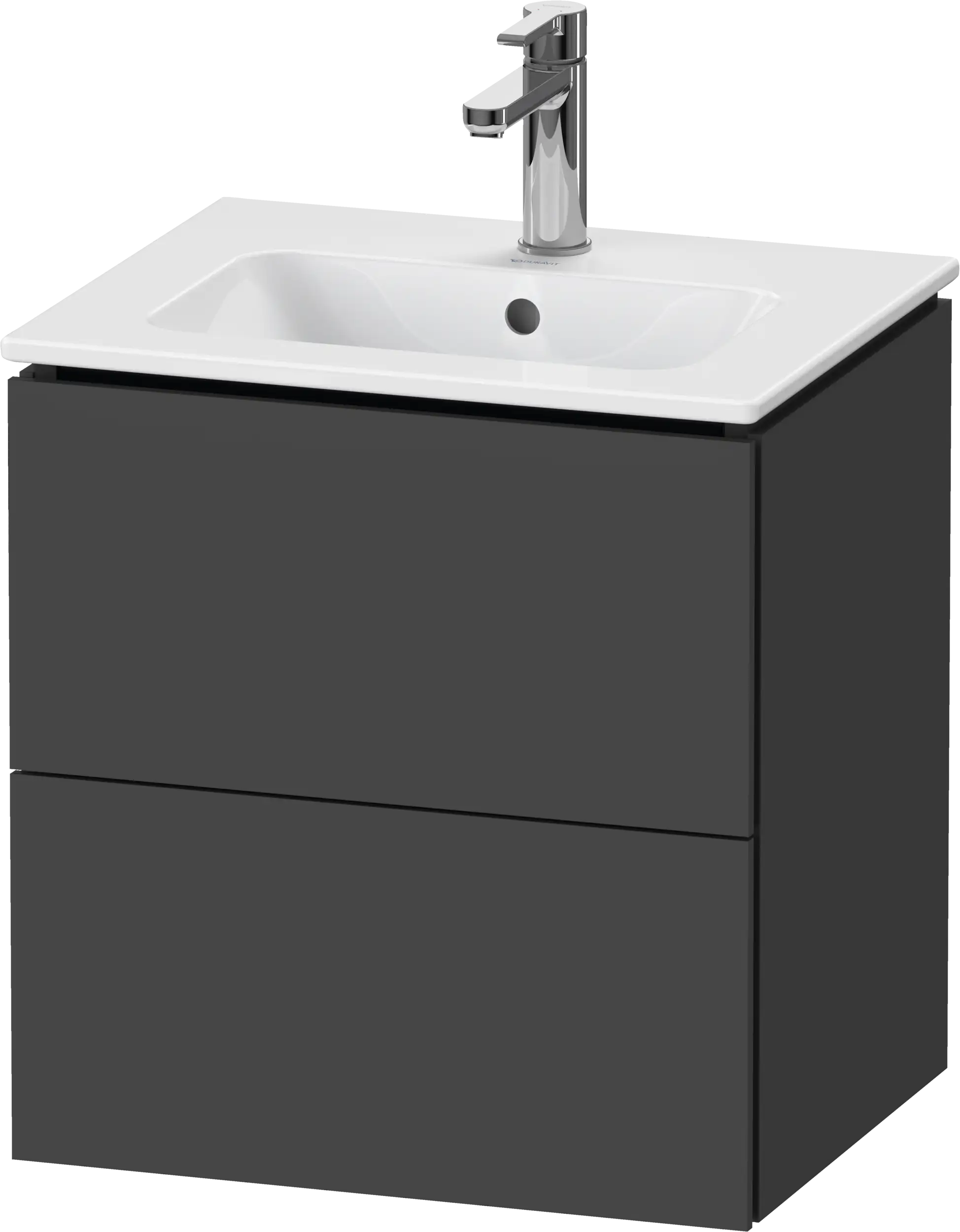 Duravit L-Cube 20 1/2'' Wall Mount Two Drawer Single Vanity Cabinet, Sink Sold Separately