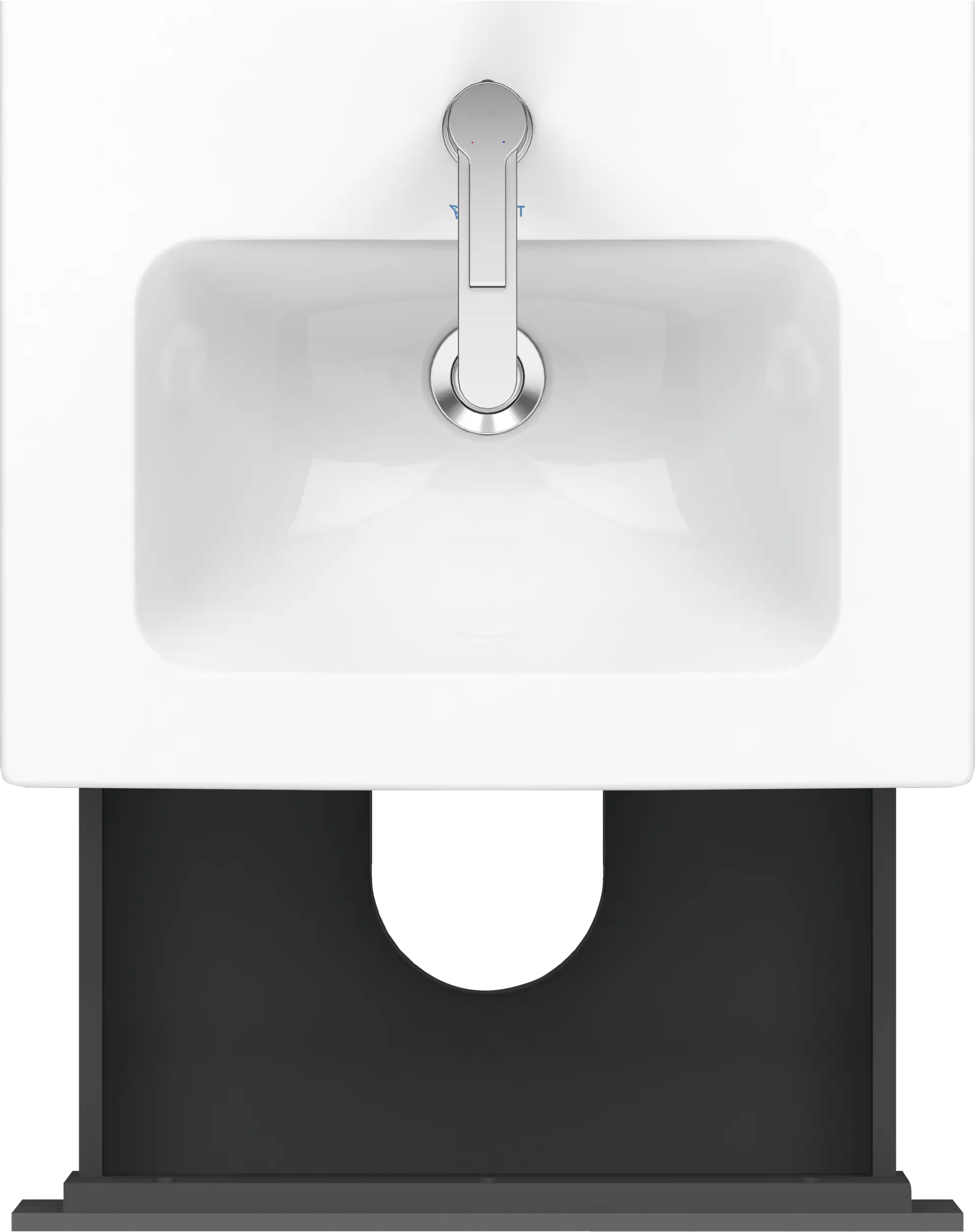Duravit L-Cube 20 1/2'' Wall Mount Two Drawer Single Vanity Cabinet, Sink Sold Separately