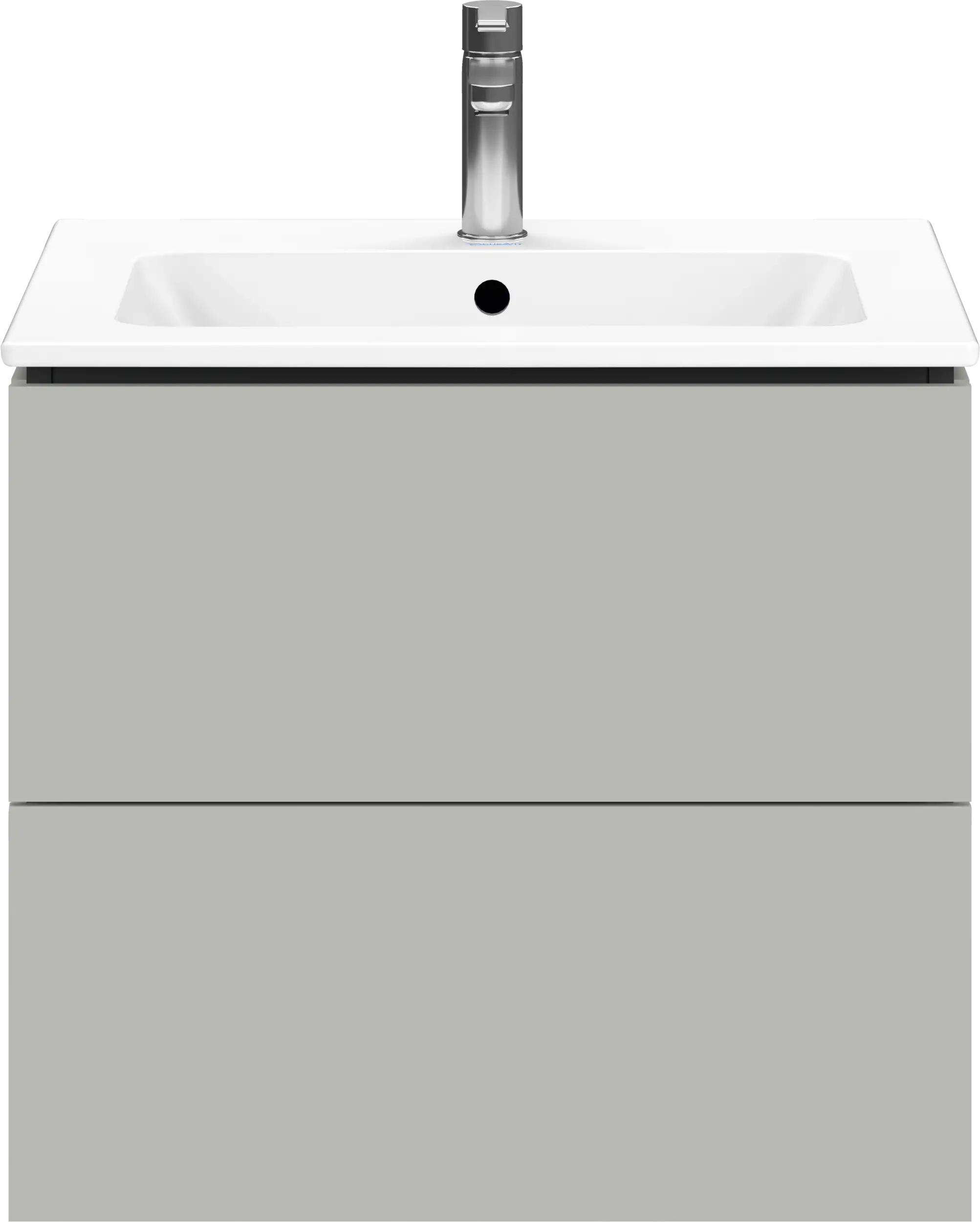 Duravit L-Cube 24 3/8'' Wall Mount Two Drawer Single Vanity Cabinet, Sink Sold Separately