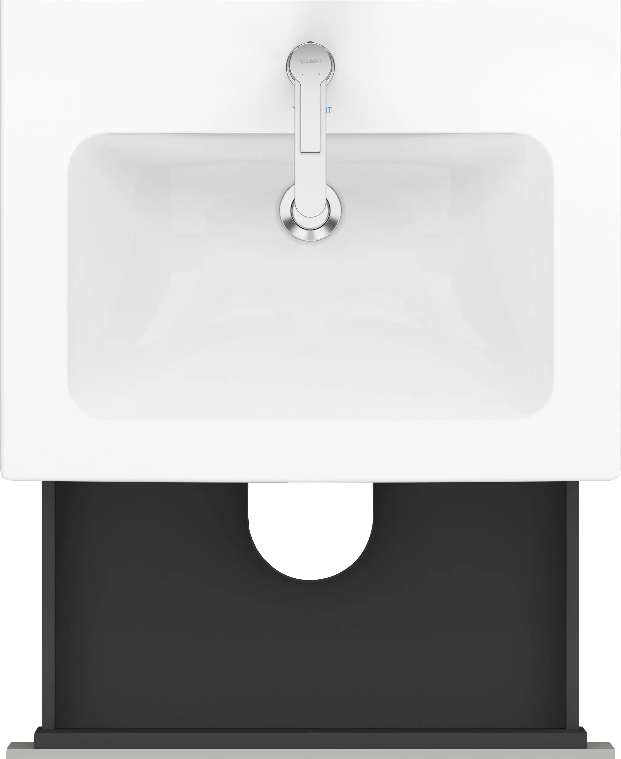 Duravit L-Cube 24 3/8'' Wall Mount Two Drawer Single Vanity Cabinet, Sink Sold Separately
