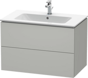 Duravit L-Cube 32 1/4'' Wall Mount Two Drawer Single Vanity Cabinet, Sink Sold Separately