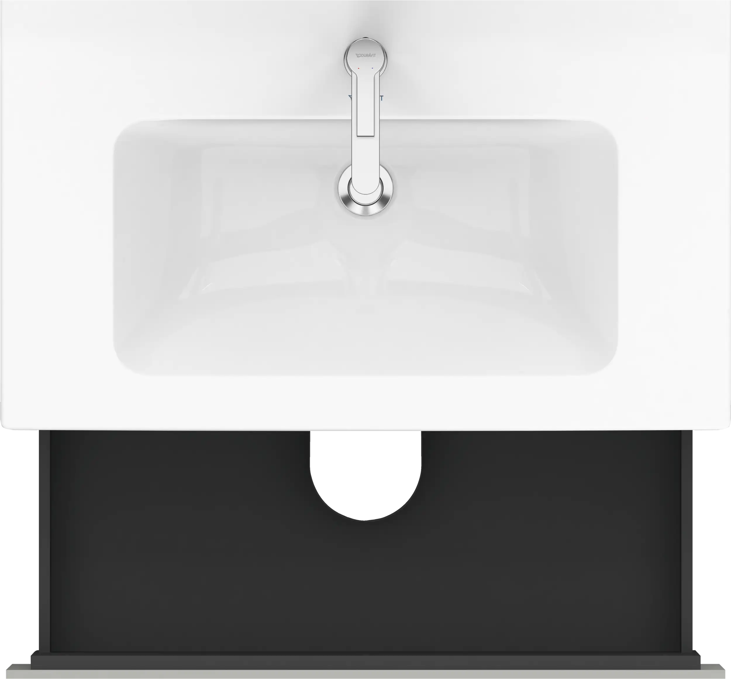 Duravit L-Cube 32 1/4'' Wall Mount Two Drawer Single Vanity Cabinet, Sink Sold Separately