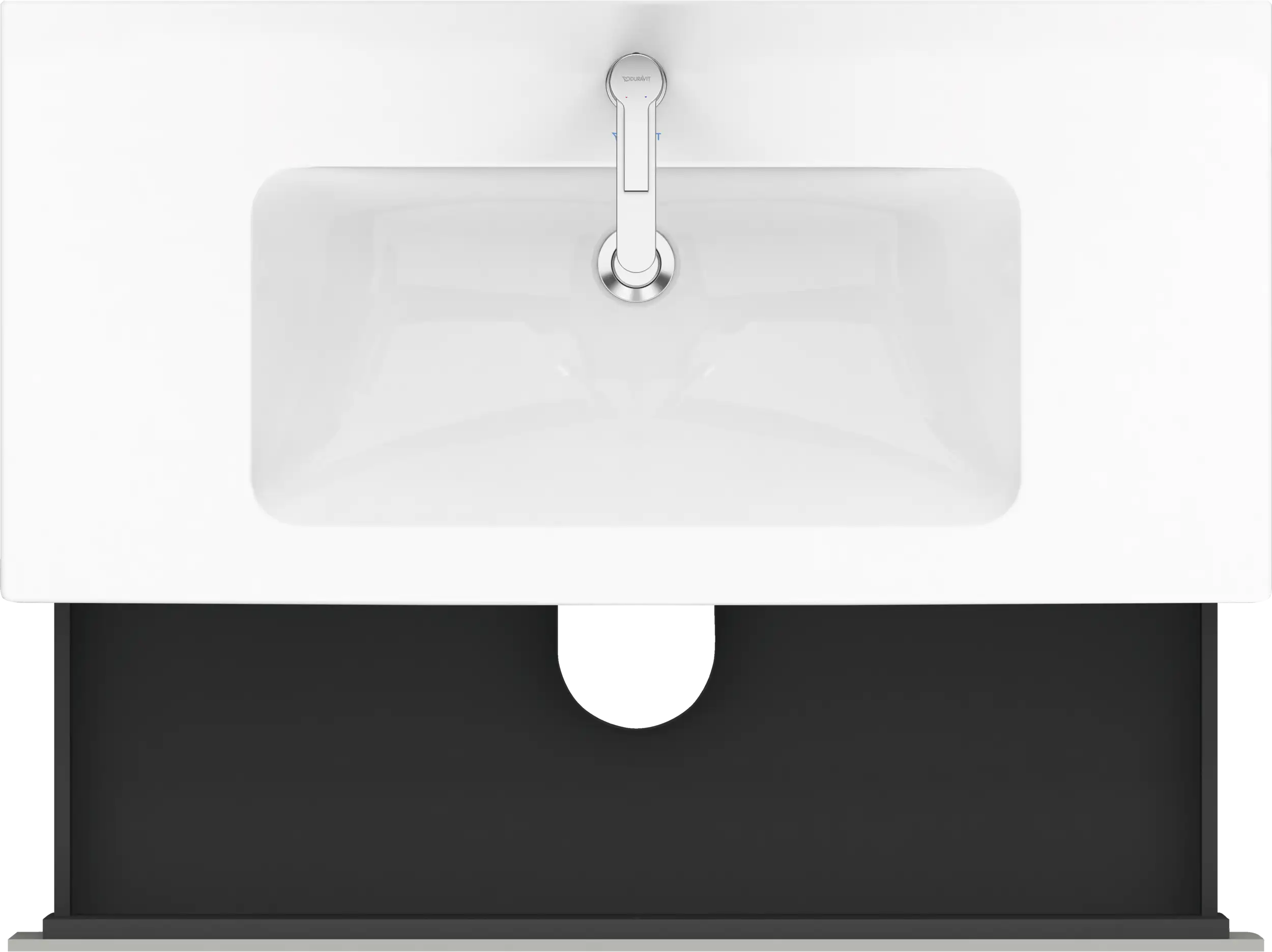 Duravit L-Cube 40 1/8'' Wall Mount Two Drawer Single Vanity Cabinet, Sink Sold Separately