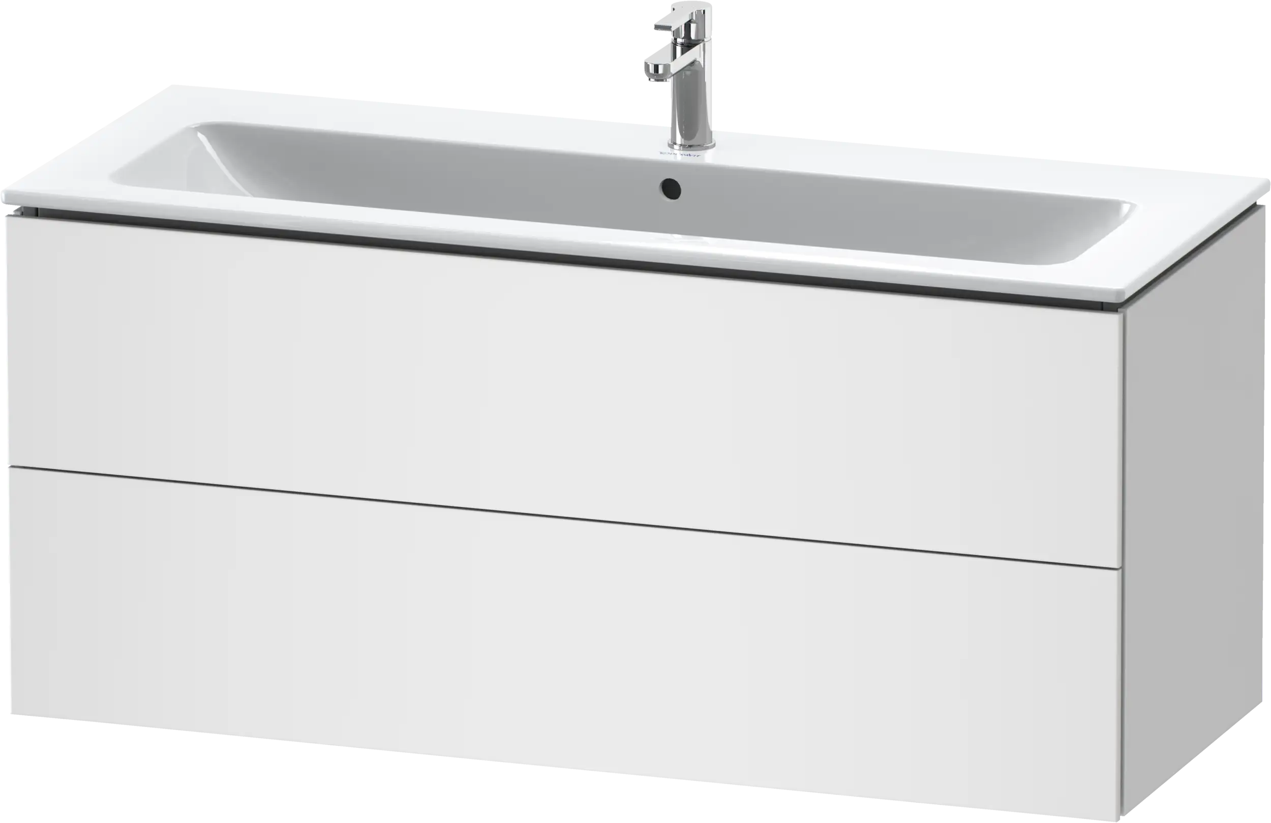 Duravit L-Cube 48'' Wall Mount Two Drawer Single Vanity Cabinet, Sink Sold Separately