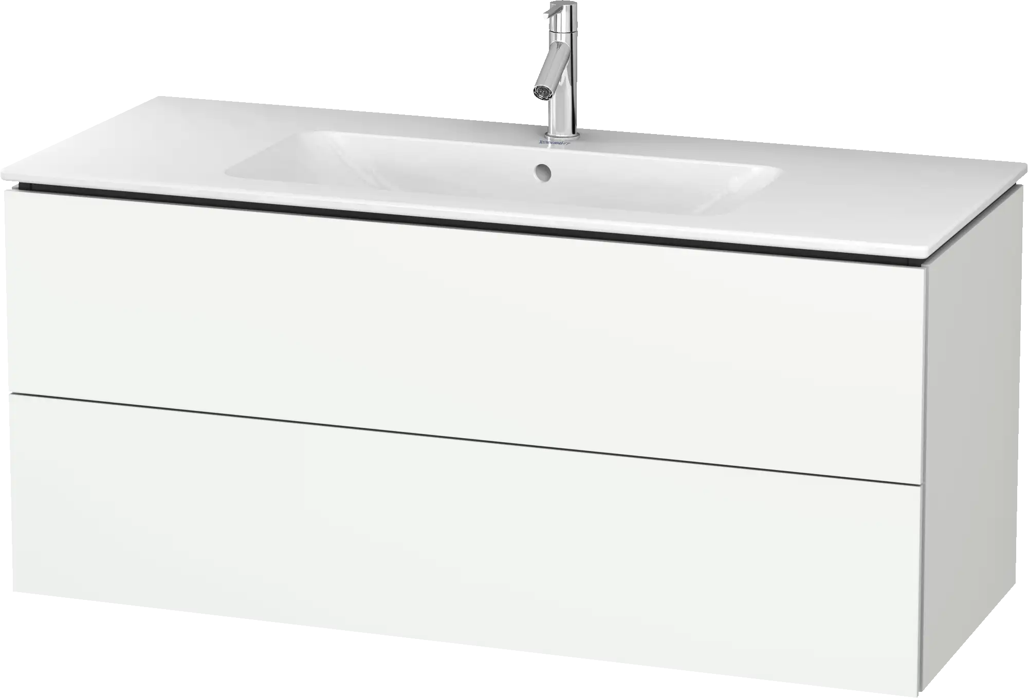 Duravit L-Cube 48'' Wall Mount Two Drawer Single Vanity Cabinet, Sink Sold Separately