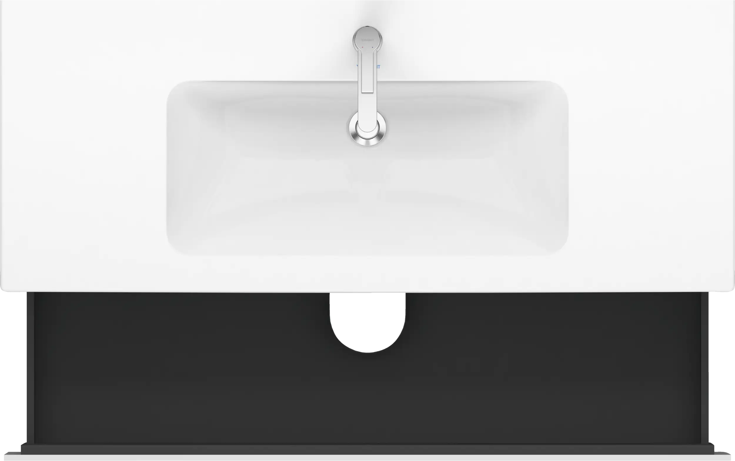 Duravit L-Cube 48'' Wall Mount Two Drawer Single Vanity Cabinet, Sink Sold Separately