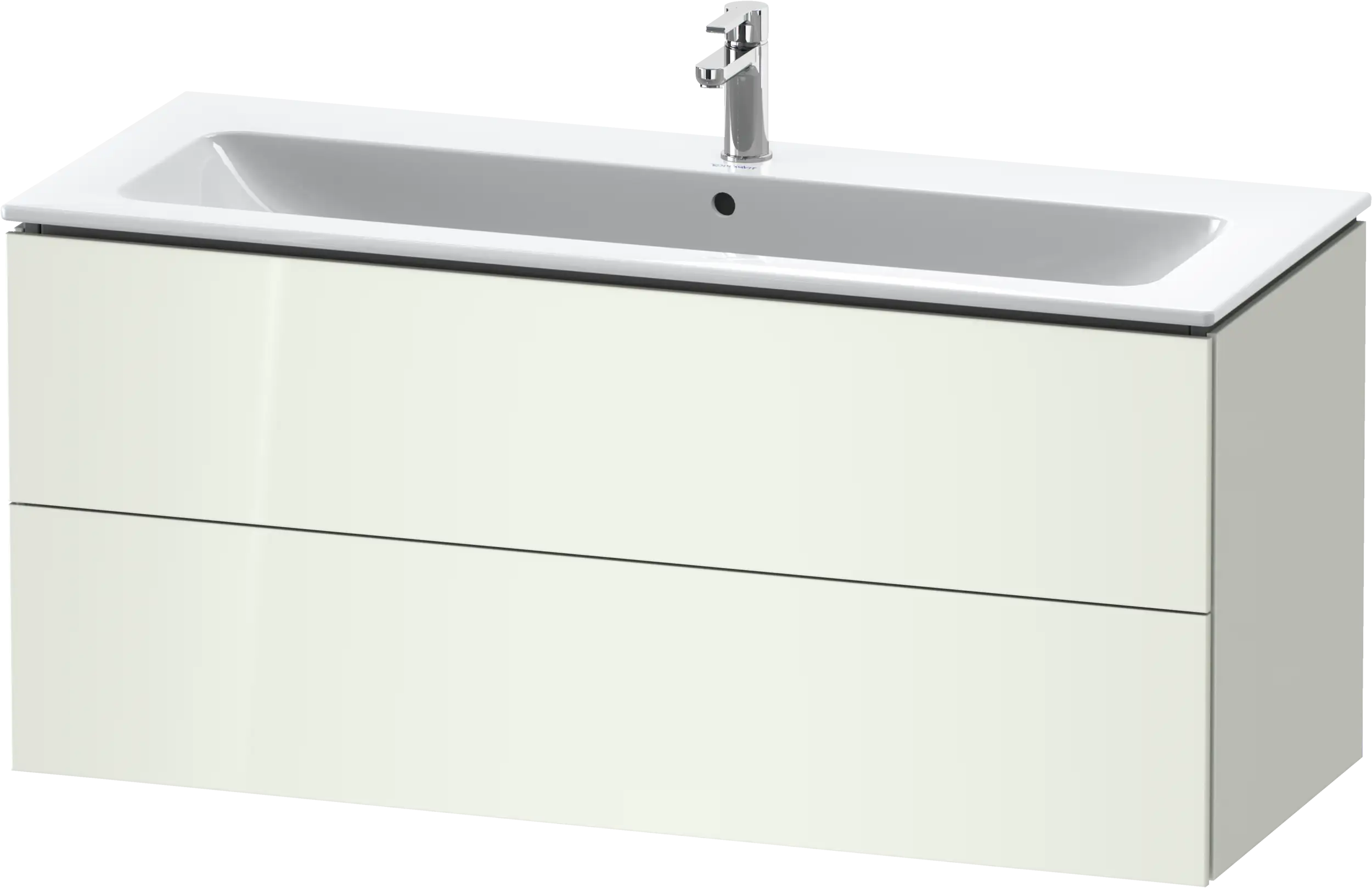 Duravit L-Cube 48'' Wall Mount Two Drawer Single Vanity Cabinet, Sink Sold Separately