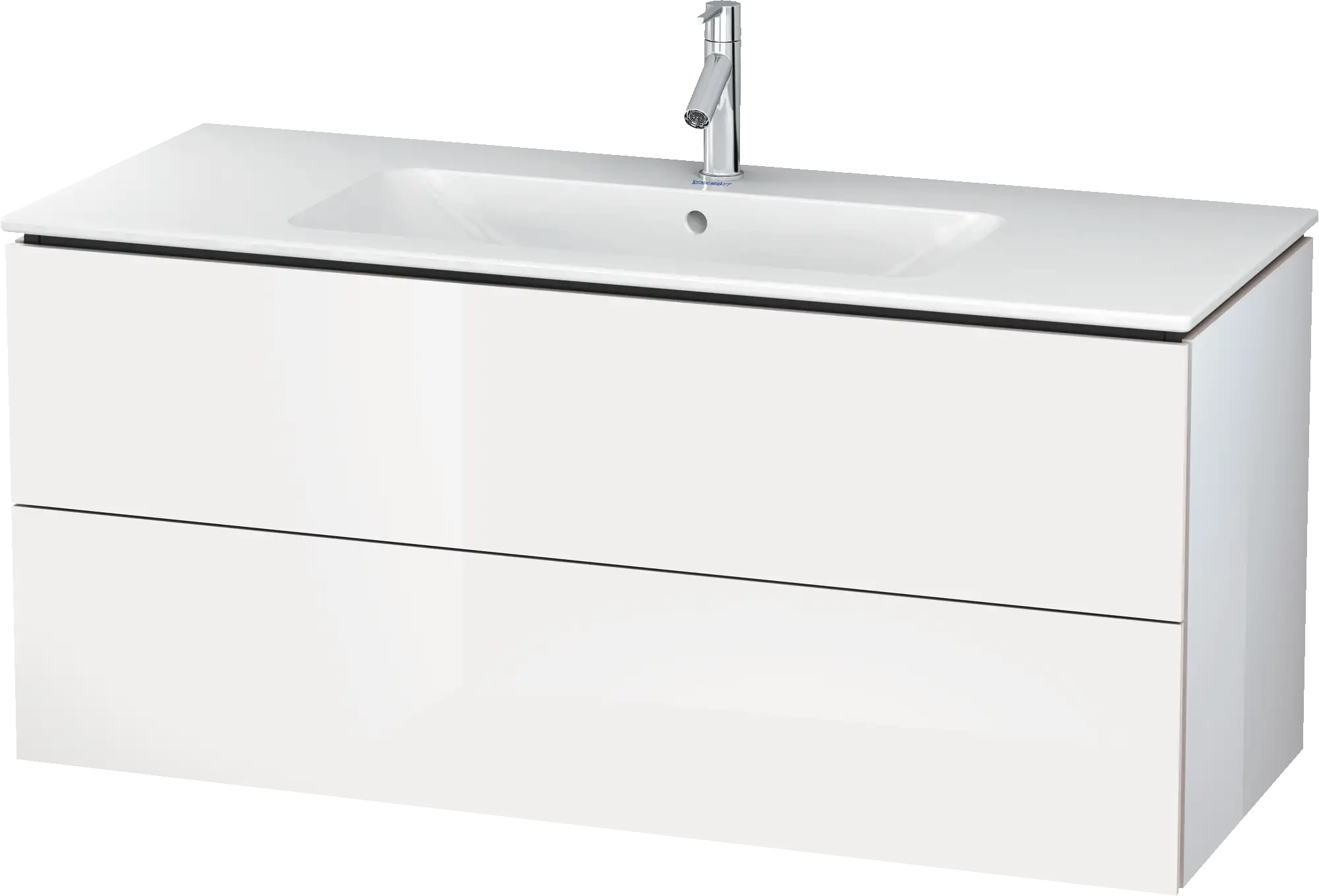 Duravit L-Cube 48'' Wall Mount Two Drawer Single Vanity Cabinet, Sink Sold Separately
