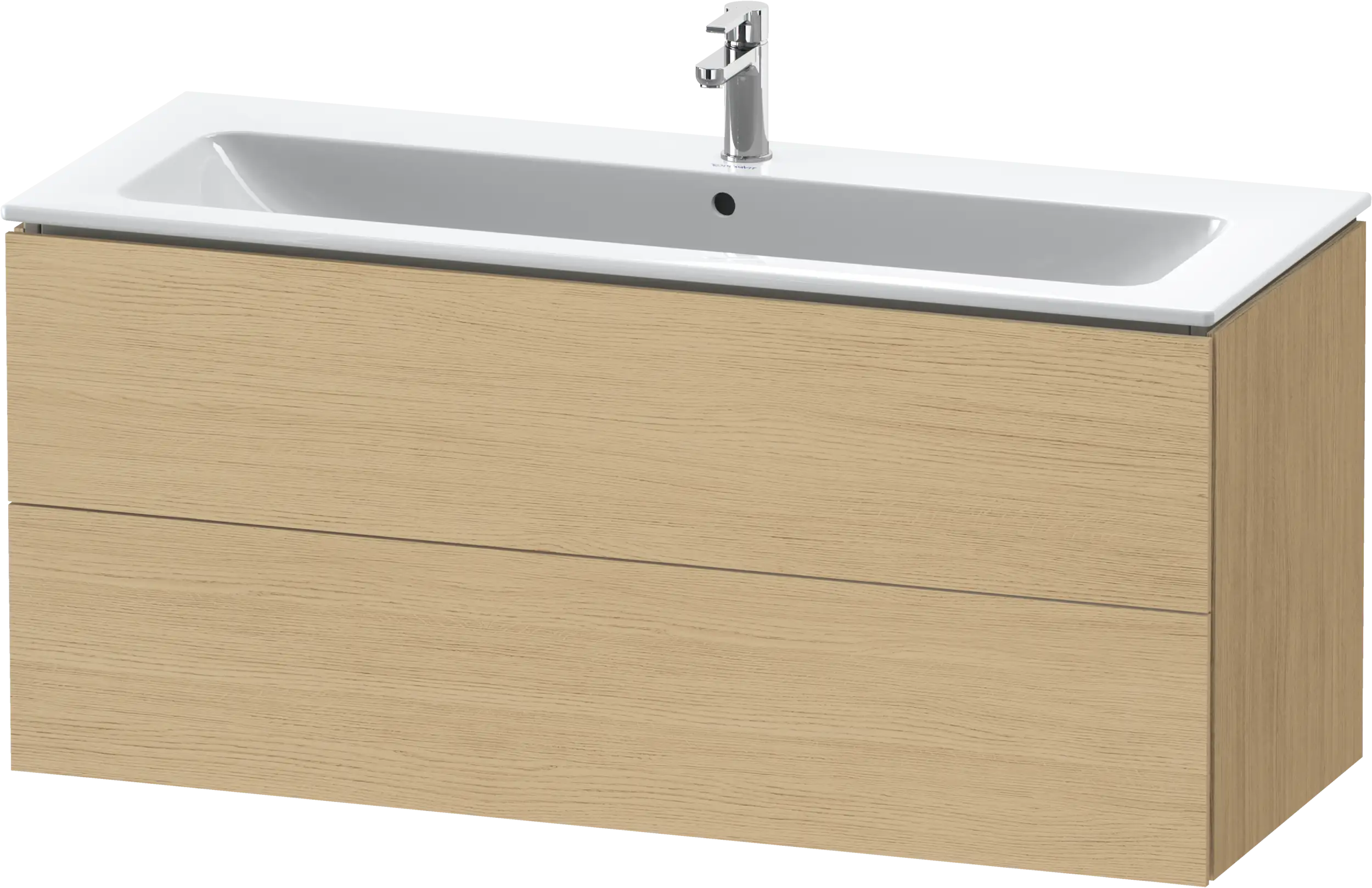 Duravit L-Cube 48'' Wall Mount Two Drawer Single Vanity Cabinet, Sink Sold Separately
