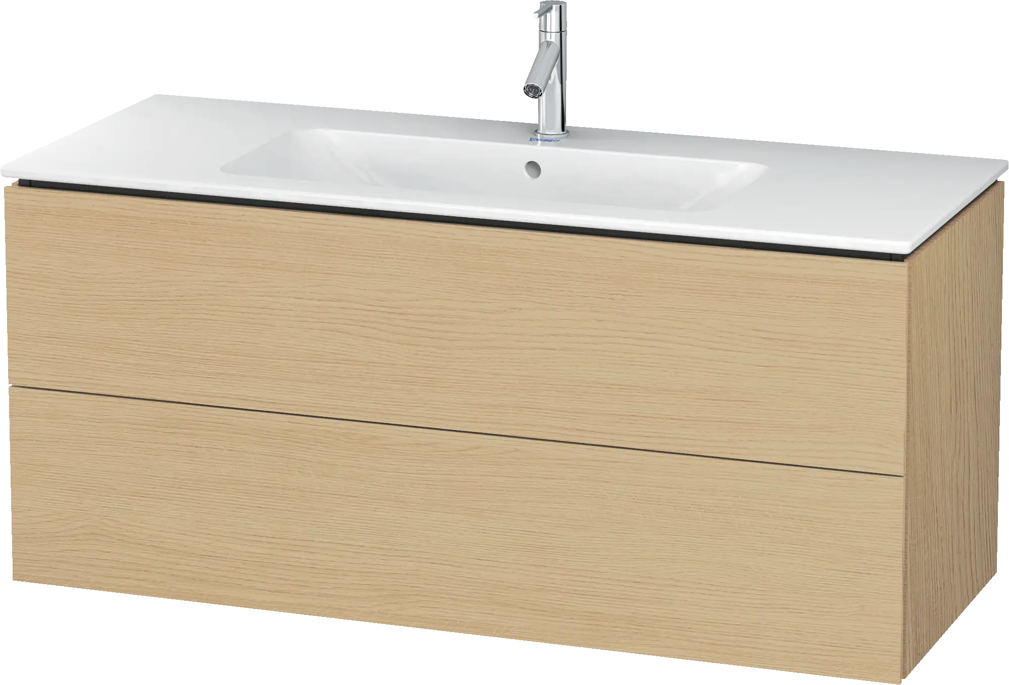 Duravit L-Cube 48'' Wall Mount Two Drawer Single Vanity Cabinet, Sink Sold Separately