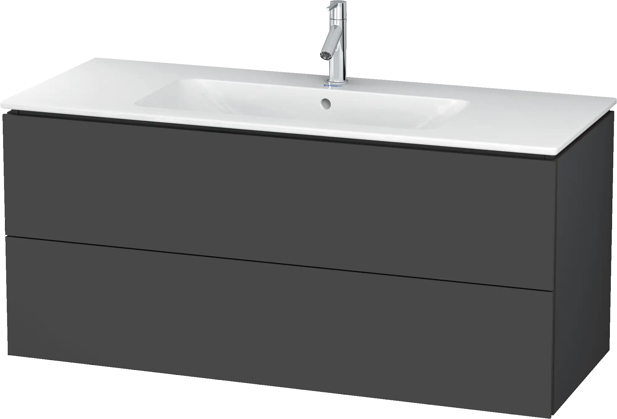 Duravit L-Cube 48'' Wall Mount Two Drawer Single Vanity Cabinet, Sink Sold Separately