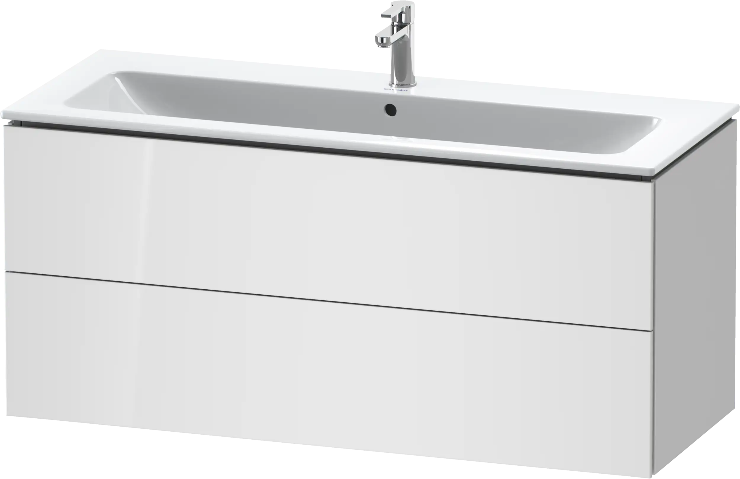 Duravit L-Cube 48'' Wall Mount Two Drawer Single Vanity Cabinet, Sink Sold Separately