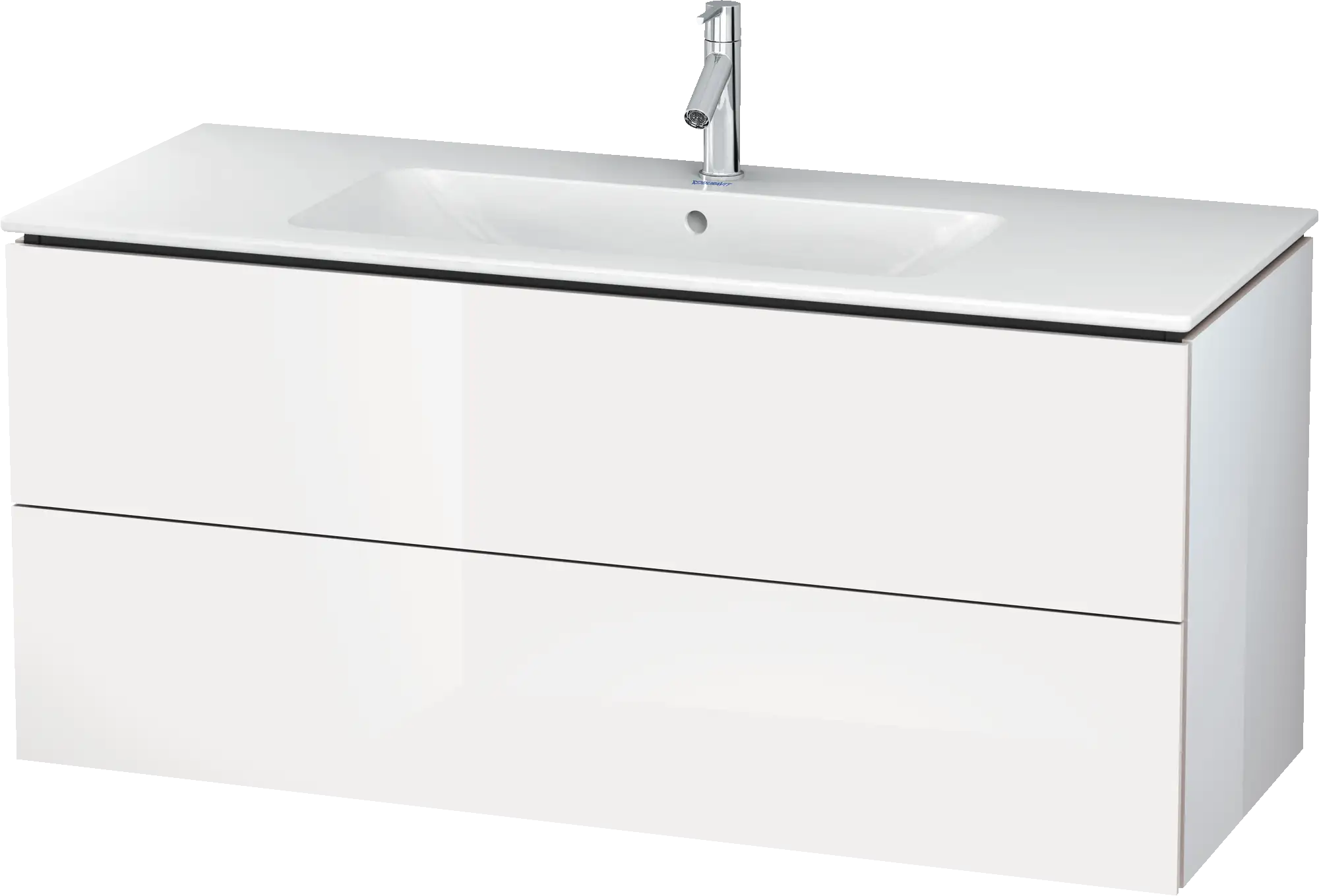 Duravit L-Cube 48'' Wall Mount Two Drawer Single Vanity Cabinet, Sink Sold Separately