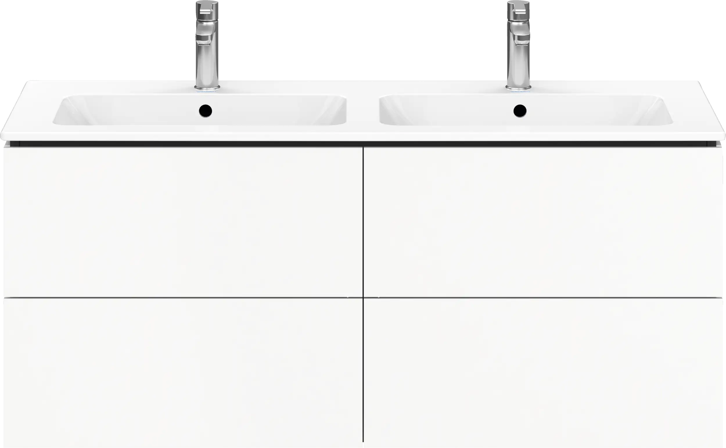 Duravit L-Cube 50 3/4'' Wall Mount Two Drawer Single Vanity Cabinet, Sink Sold Separately