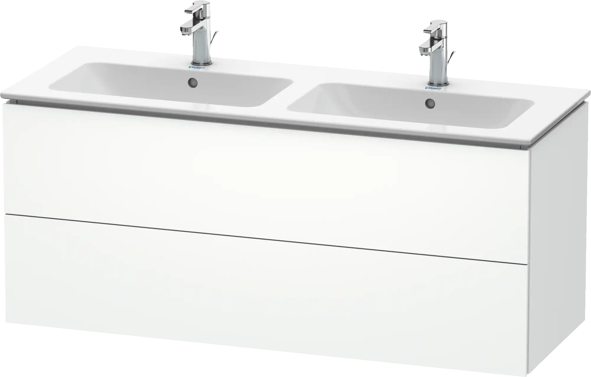 Duravit L-Cube 50 3/4'' Wall Mount Two Drawer Single Vanity Cabinet, Sink Sold Separately