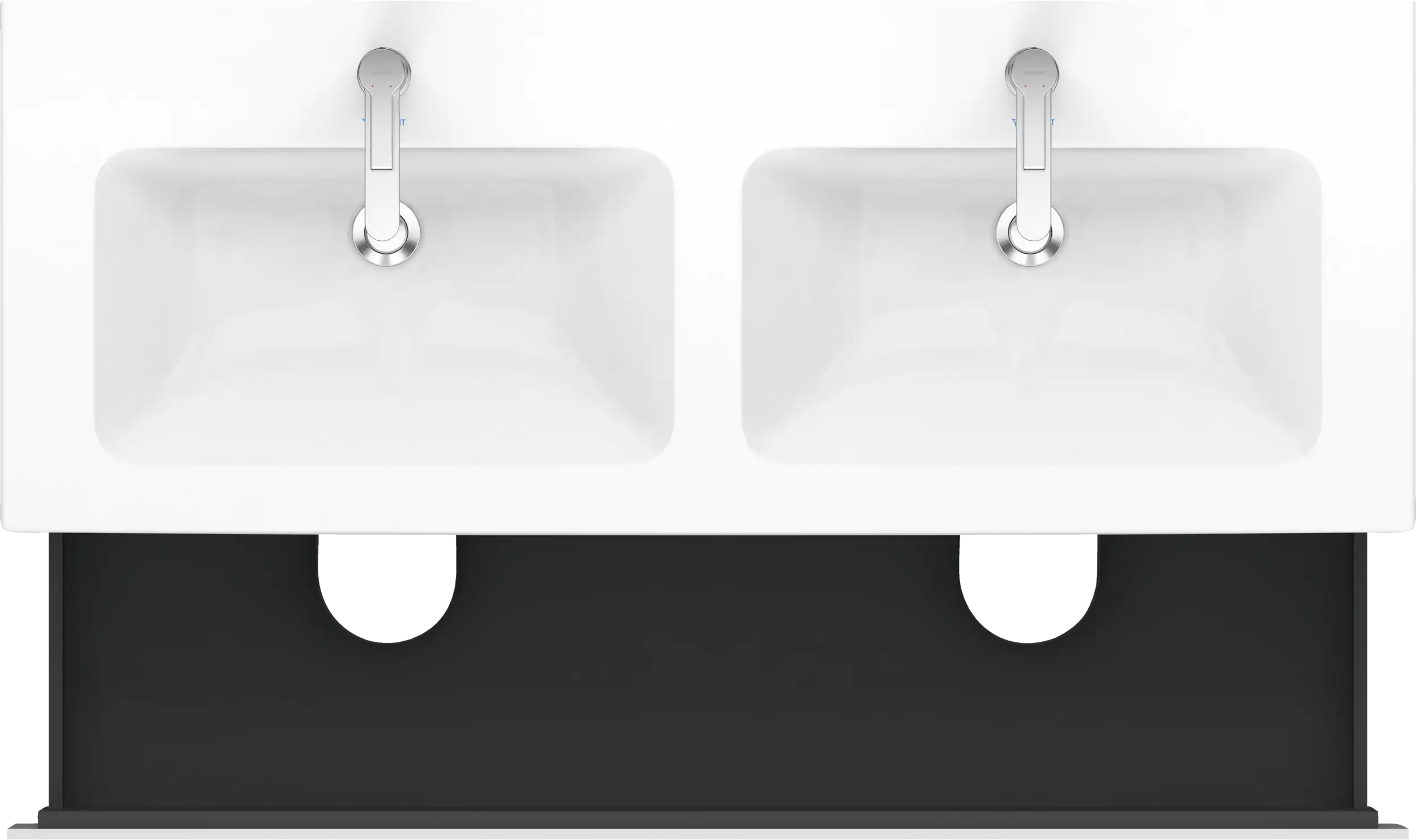 Duravit L-Cube 50 3/4'' Wall Mount Two Drawer Single Vanity Cabinet, Sink Sold Separately