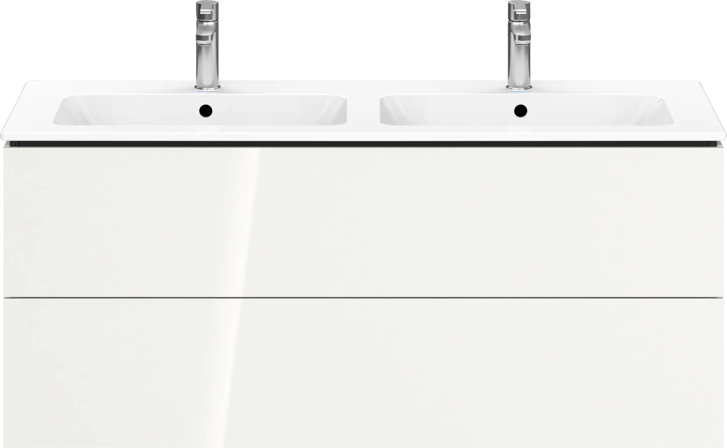 Duravit L-Cube 50 3/4'' Wall Mount Two Drawer Single Vanity Cabinet, Sink Sold Separately