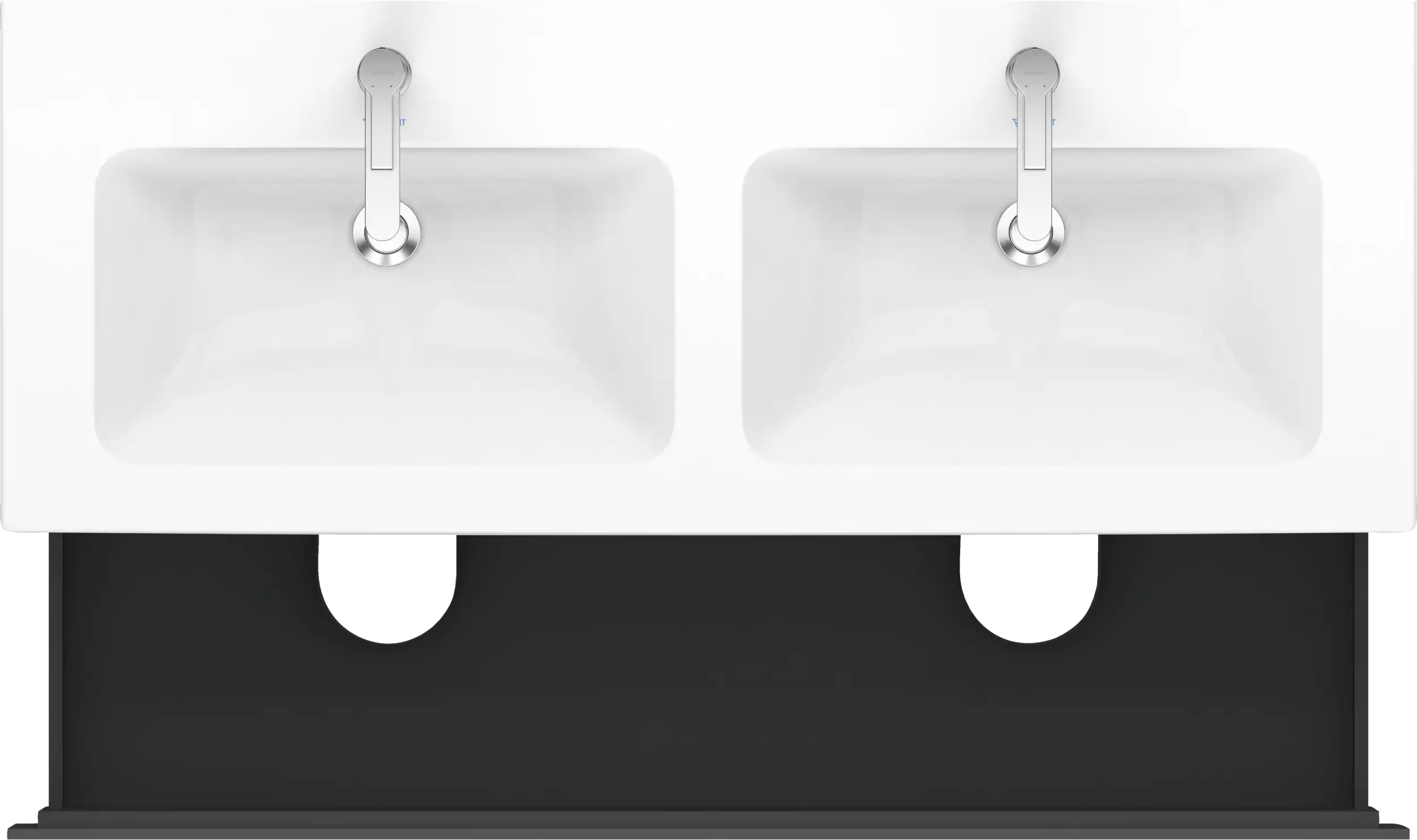 Duravit L-Cube 50 3/4'' Wall Mount Two Drawer Single Vanity Cabinet, Sink Sold Separately