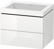 Duravit L-Cube 23 5/8'' Wall Mount Two Drawer c-bonded Single Vanity, Including Cabinet and