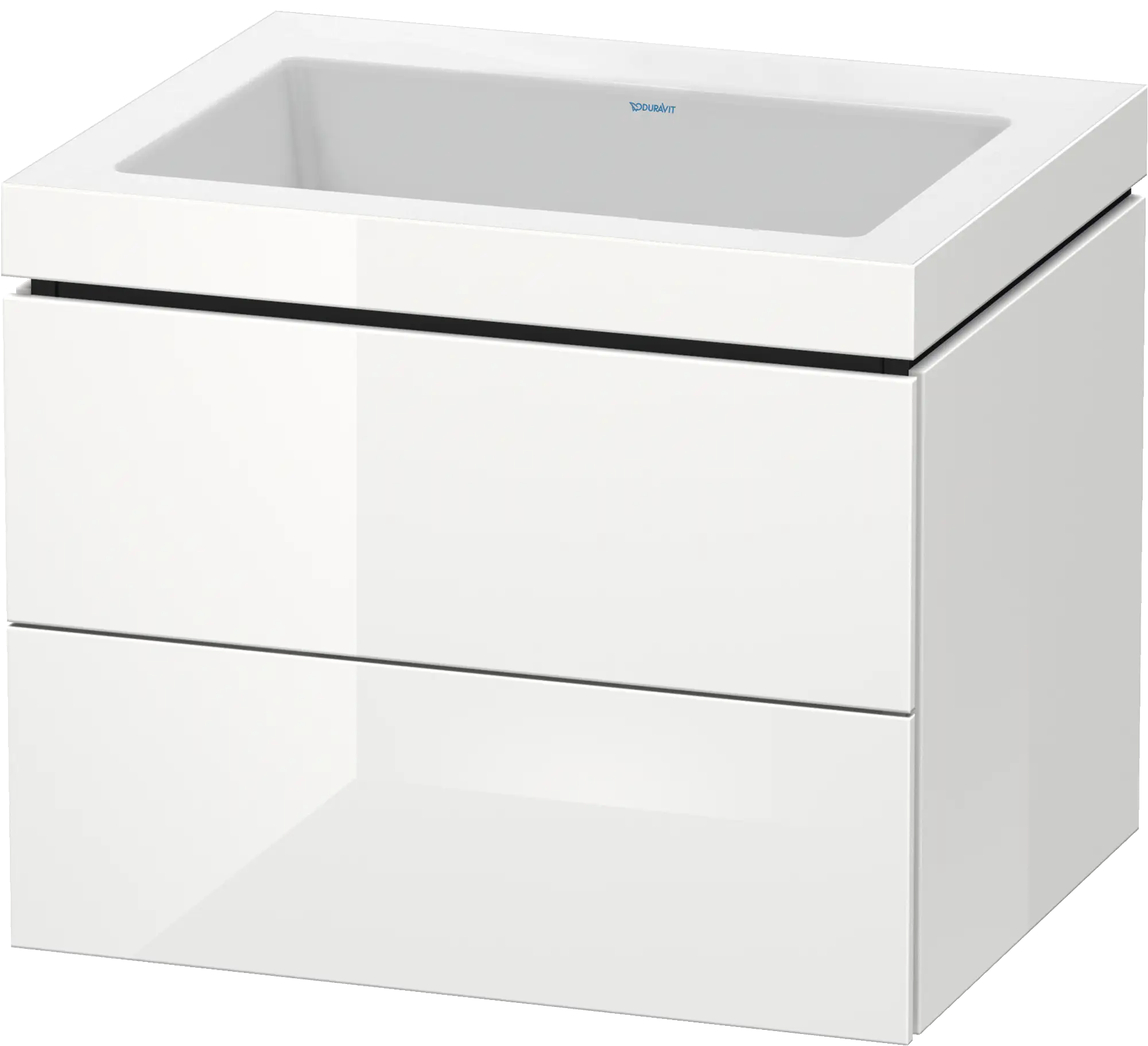 Duravit L-Cube 23 5/8'' Wall Mount Two Drawer c-bonded Single Vanity, Including Cabinet and