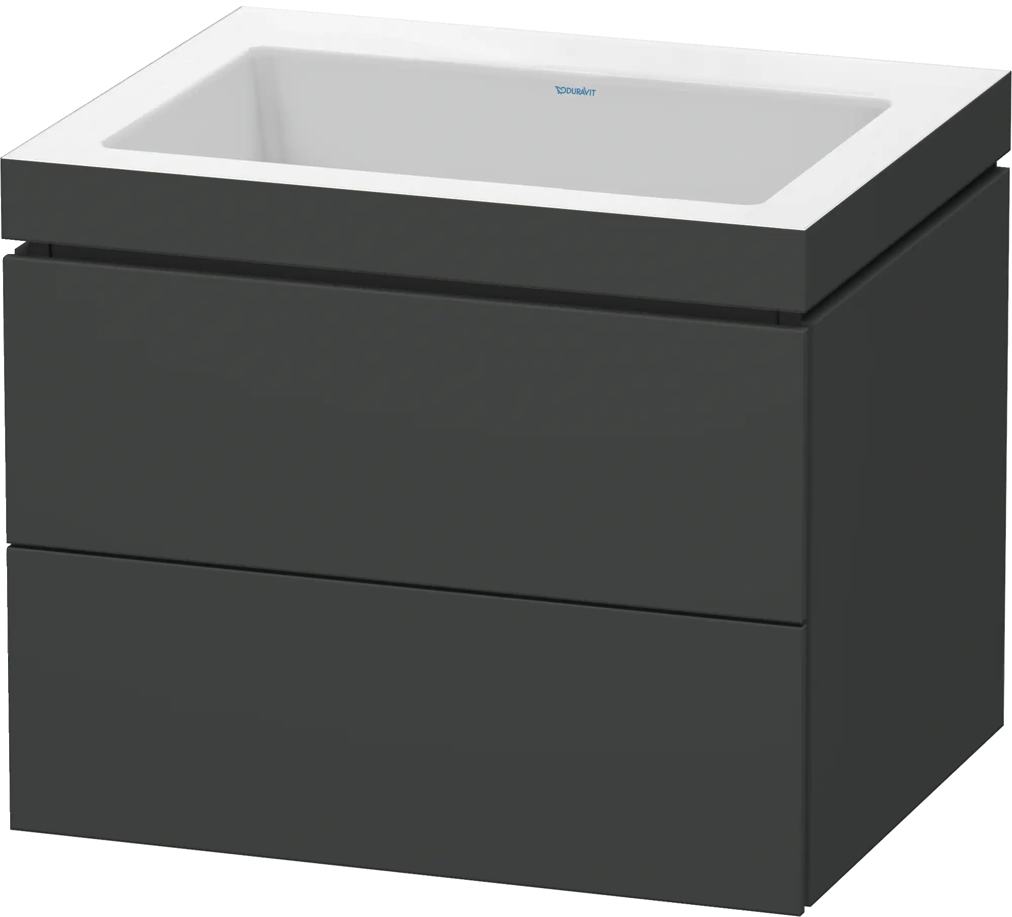 Duravit L-Cube 23 5/8'' Wall Mount Two Drawer c-bonded Single Vanity, Including Cabinet and
