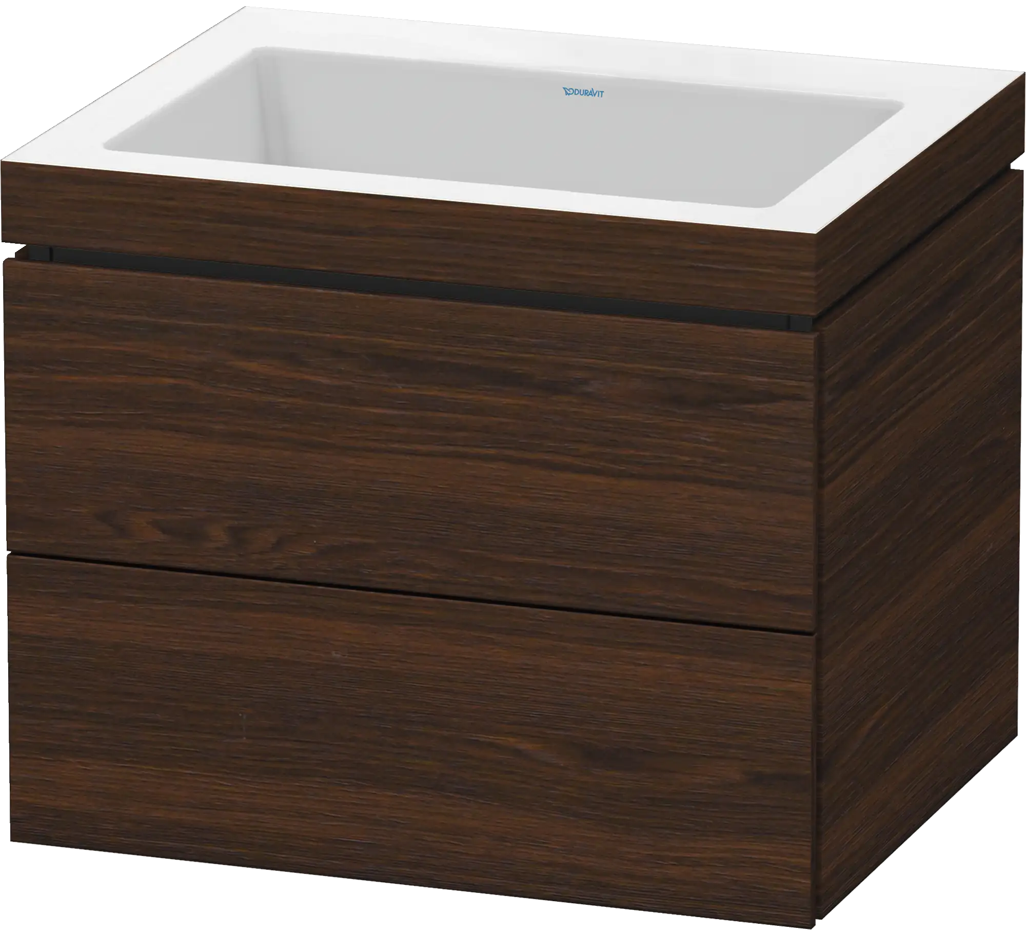 Duravit L-Cube 23 5/8'' Wall Mount Two Drawer c-bonded Single Vanity, Including Cabinet and