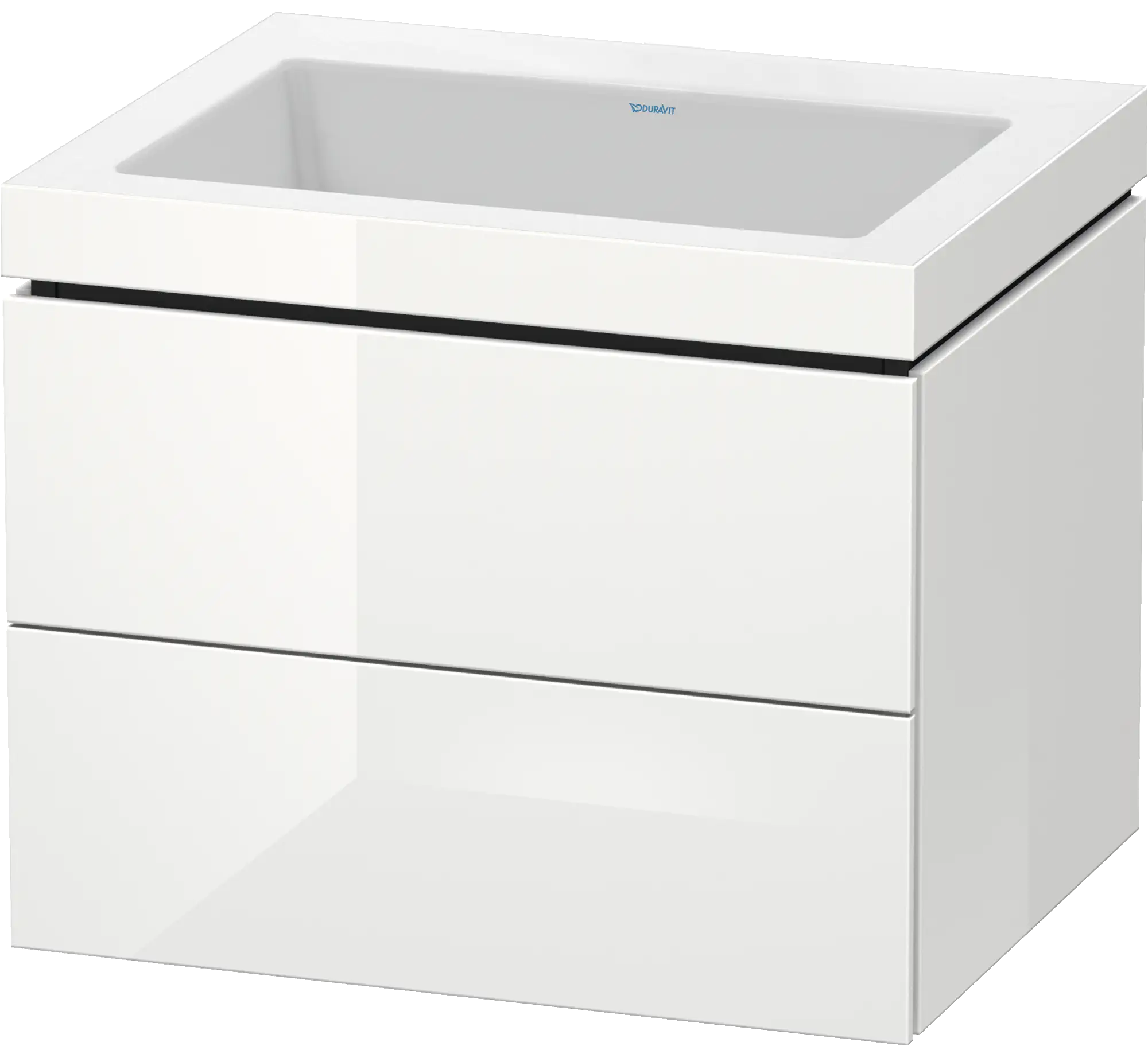 Duravit L-Cube 23 5/8'' Wall Mount Two Drawer c-bonded Single Vanity, Including Cabinet and