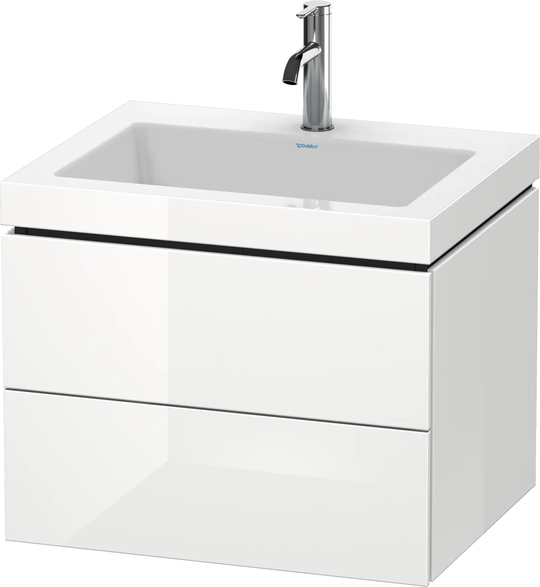 Duravit L-Cube 23 5/8'' Wall Mount Two Drawer c-bonded Single Vanity, Including Cabinet and