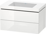 Duravit L-Cube 31 1/2'' Wall Mount Two Drawer c-bonded Single Vanity, Including Cabinet and