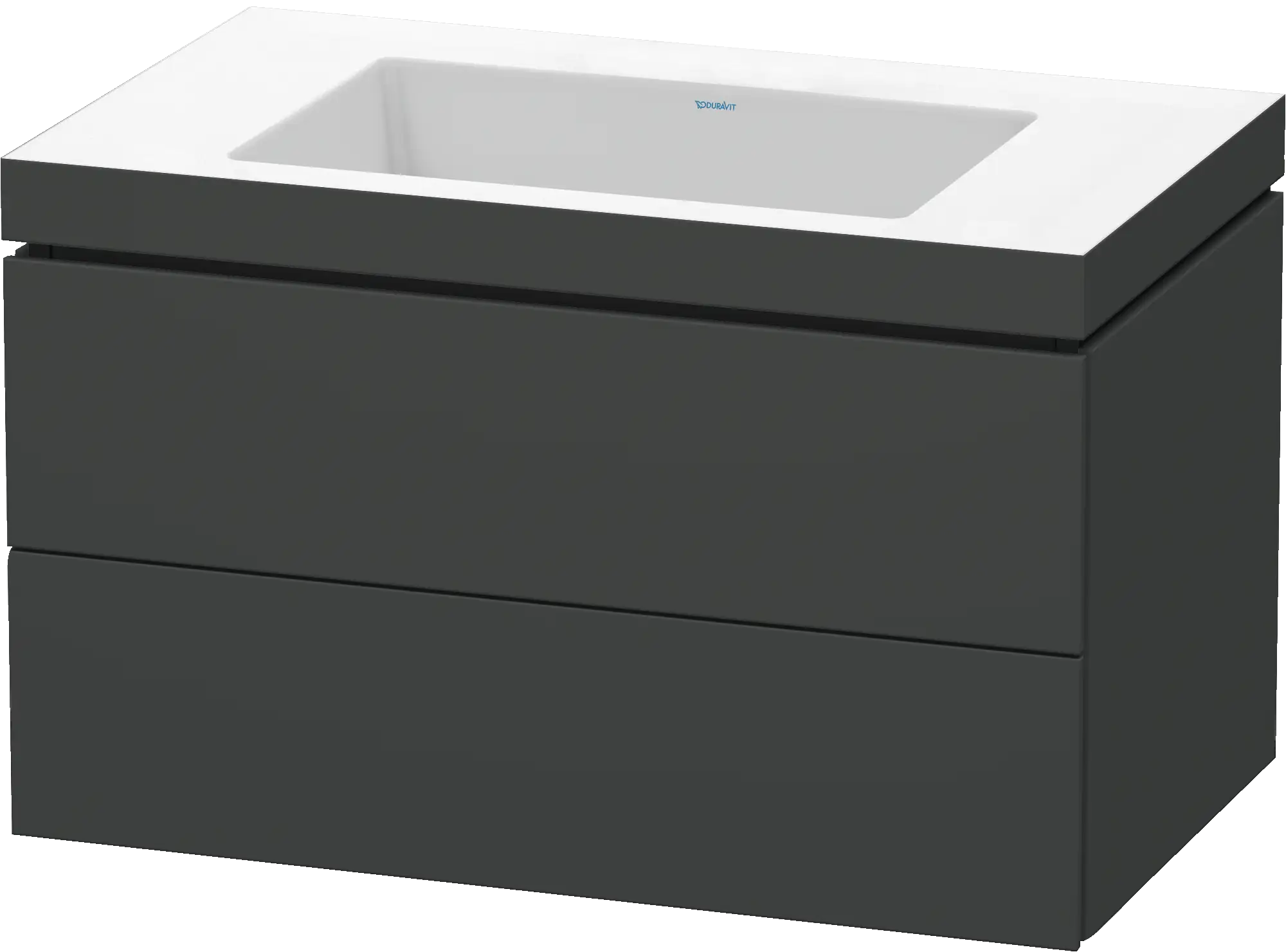 Duravit L-Cube 31 1/2'' Wall Mount Two Drawer c-bonded Single Vanity, Including Cabinet and