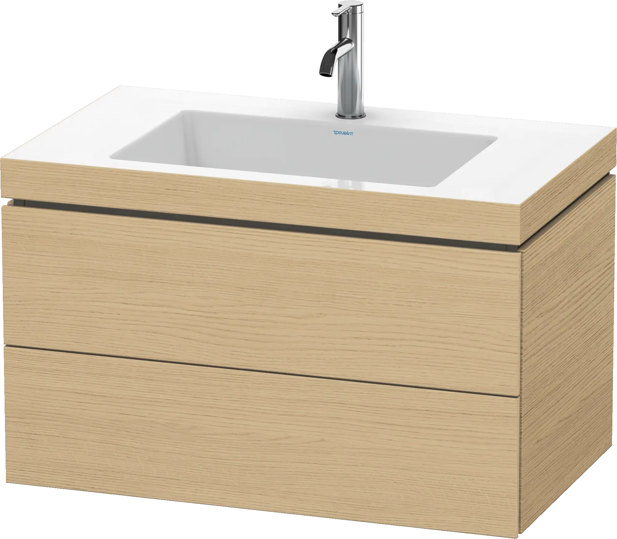Duravit L-Cube 31 1/2'' Wall Mount Two Drawer c-bonded Single Vanity, Including Cabinet and Single Hole Sink