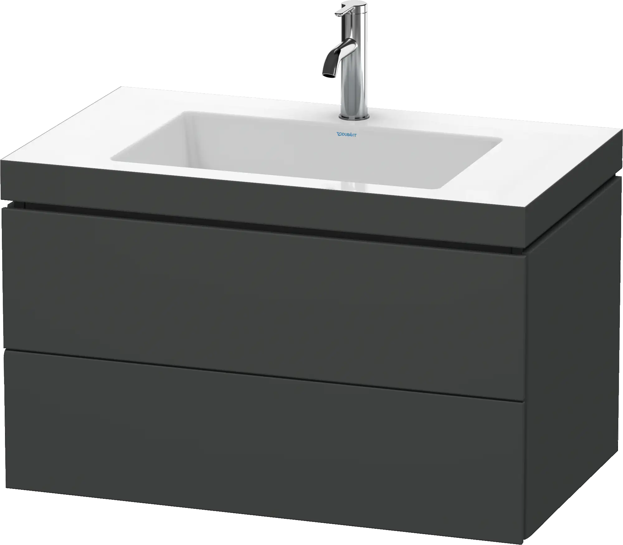 Duravit L-Cube 31 1/2'' Wall Mount Two Drawer c-bonded Single Vanity, Including Cabinet and Single Hole Sink