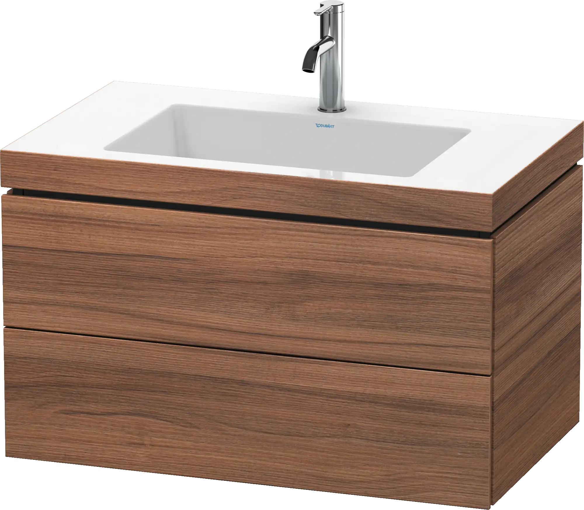 Duravit L-Cube 31 1/2'' Wall Mount Two Drawer c-bonded Single Vanity, Including Cabinet and Single Hole Sink