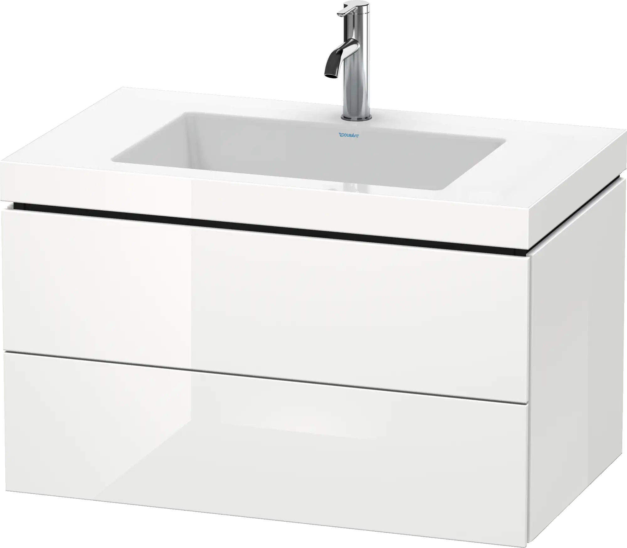 Duravit L-Cube 31 1/2'' Wall Mount Two Drawer c-bonded Single Vanity, Including Cabinet and Single Hole Sink
